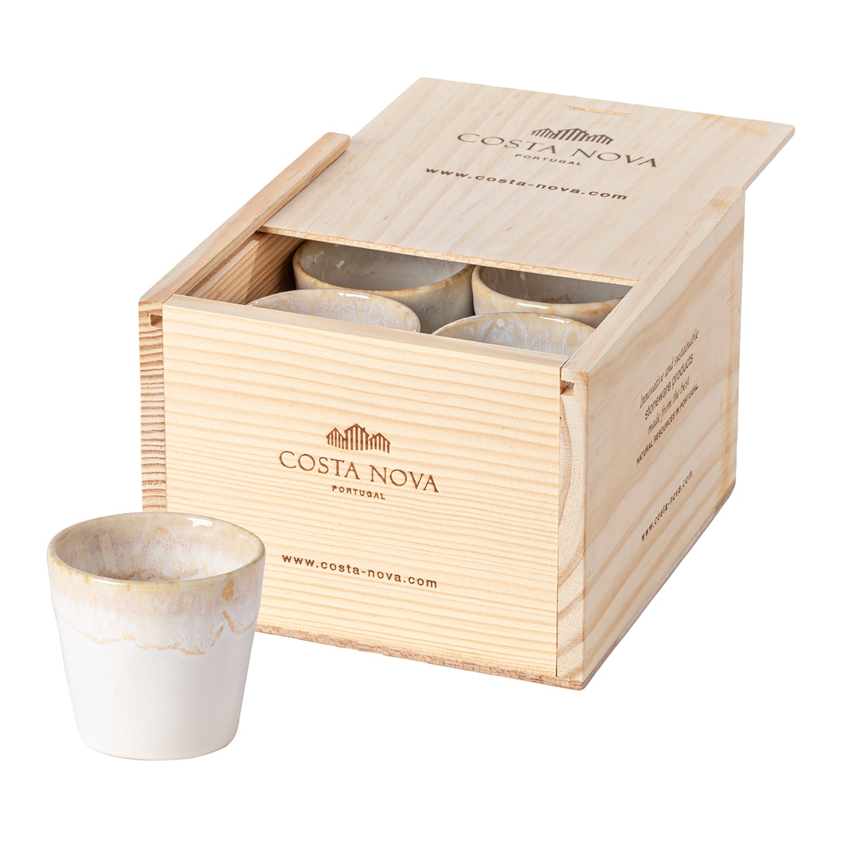 Imagen 2 de Set 8 tazas de café Espresso Grespresso Costa Nova - Blanco Blanco