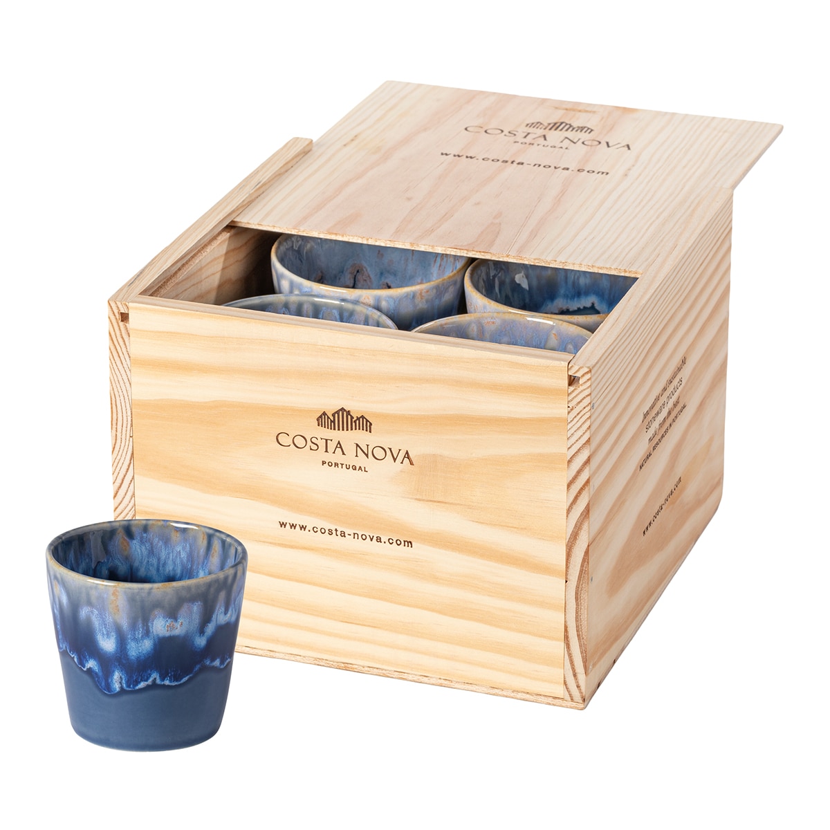 Imagen 2 de Set 8 tazas de café Lungo Grespresso Costa Nova - Azul denim Azul denim