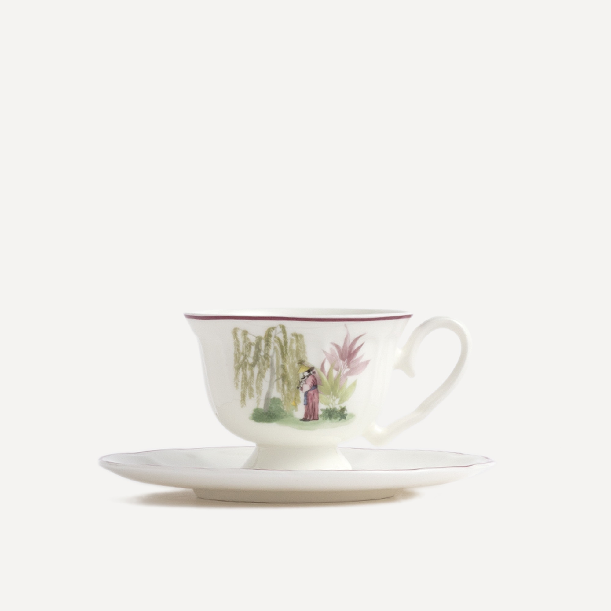 Chávena de café com prato Nakamura Branco-1
