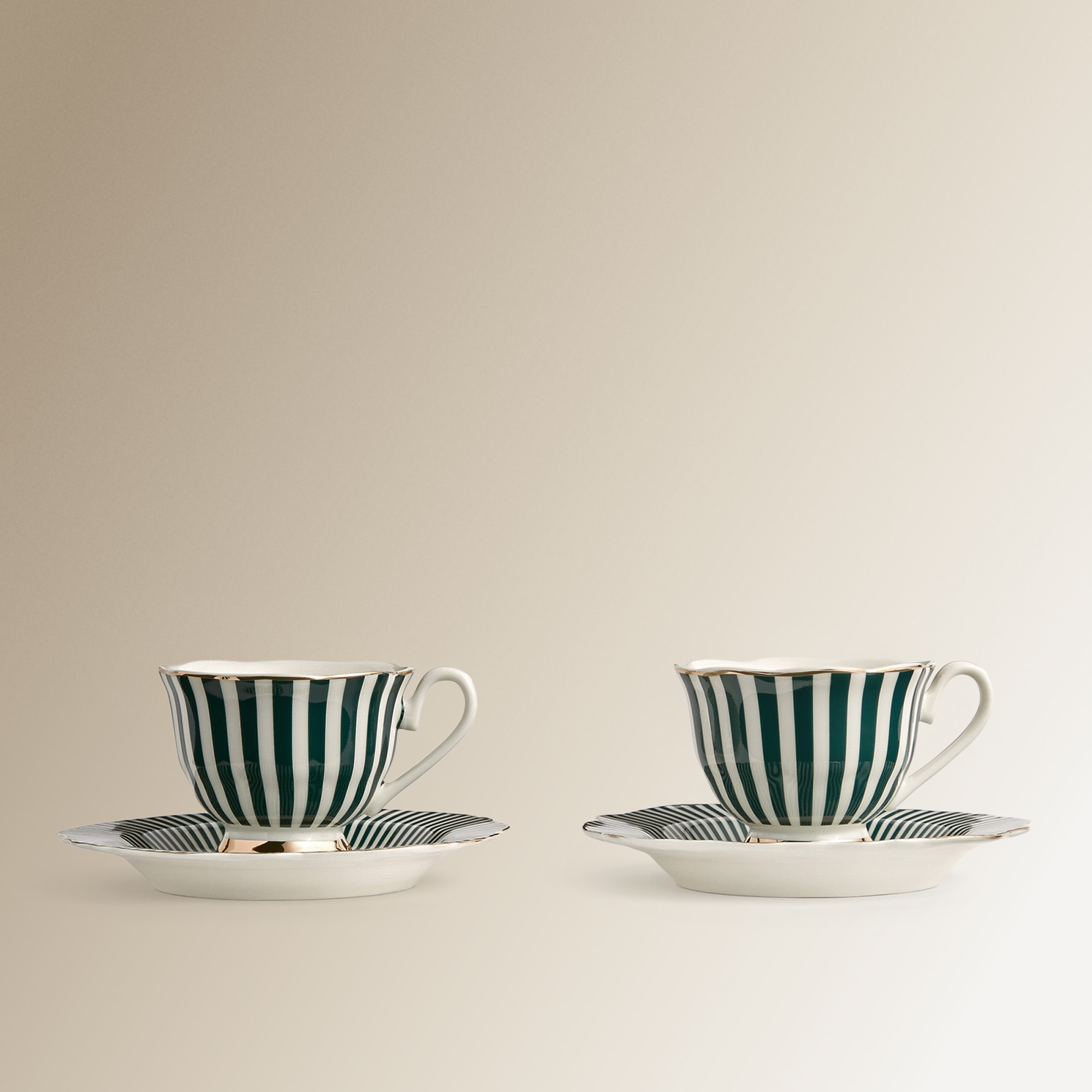 Conjunto de Duas Chávenas de Café com Prato Persia Verde-escuro-1