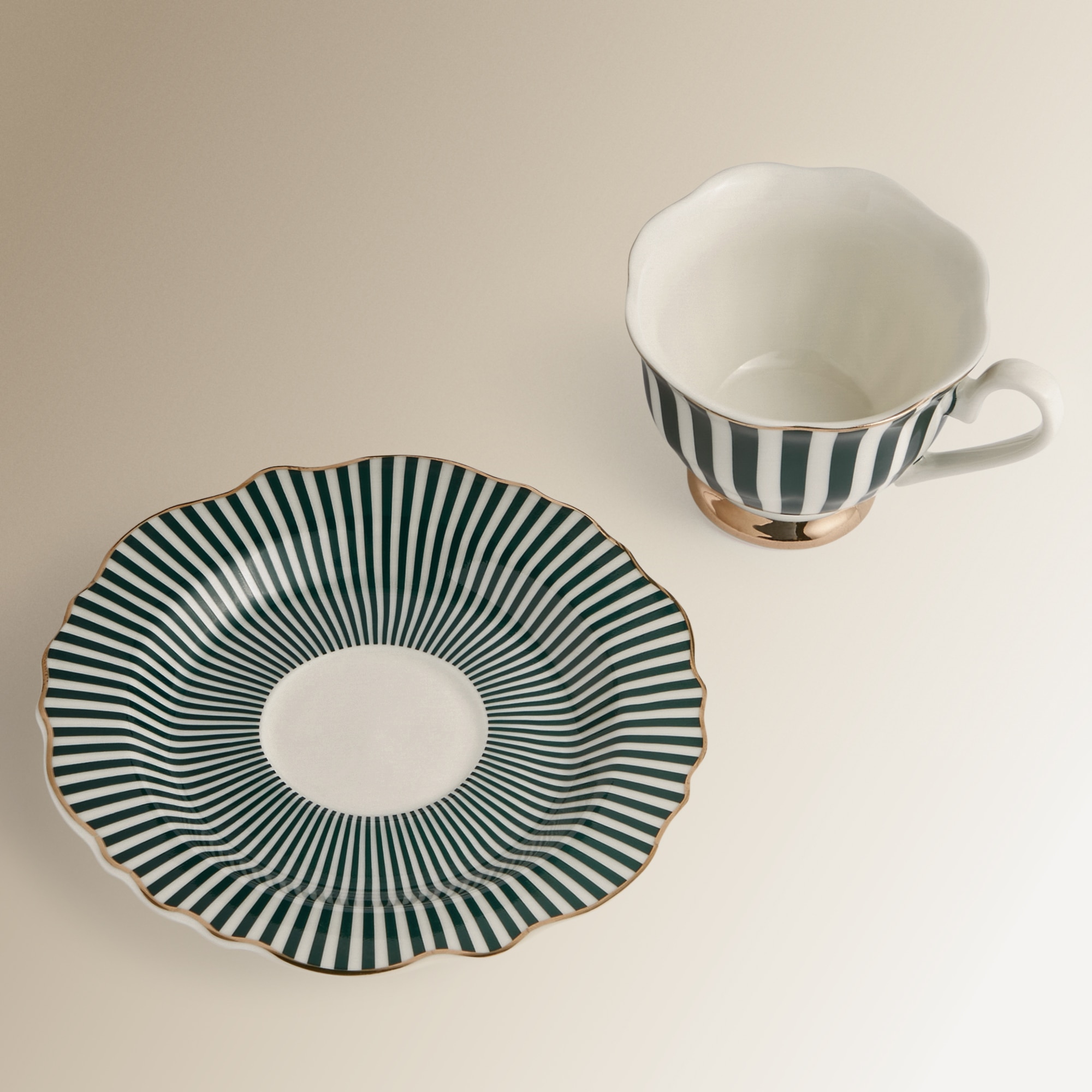 Conjunto de Duas Chávenas de Café com Prato Persia Verde-escuro-3