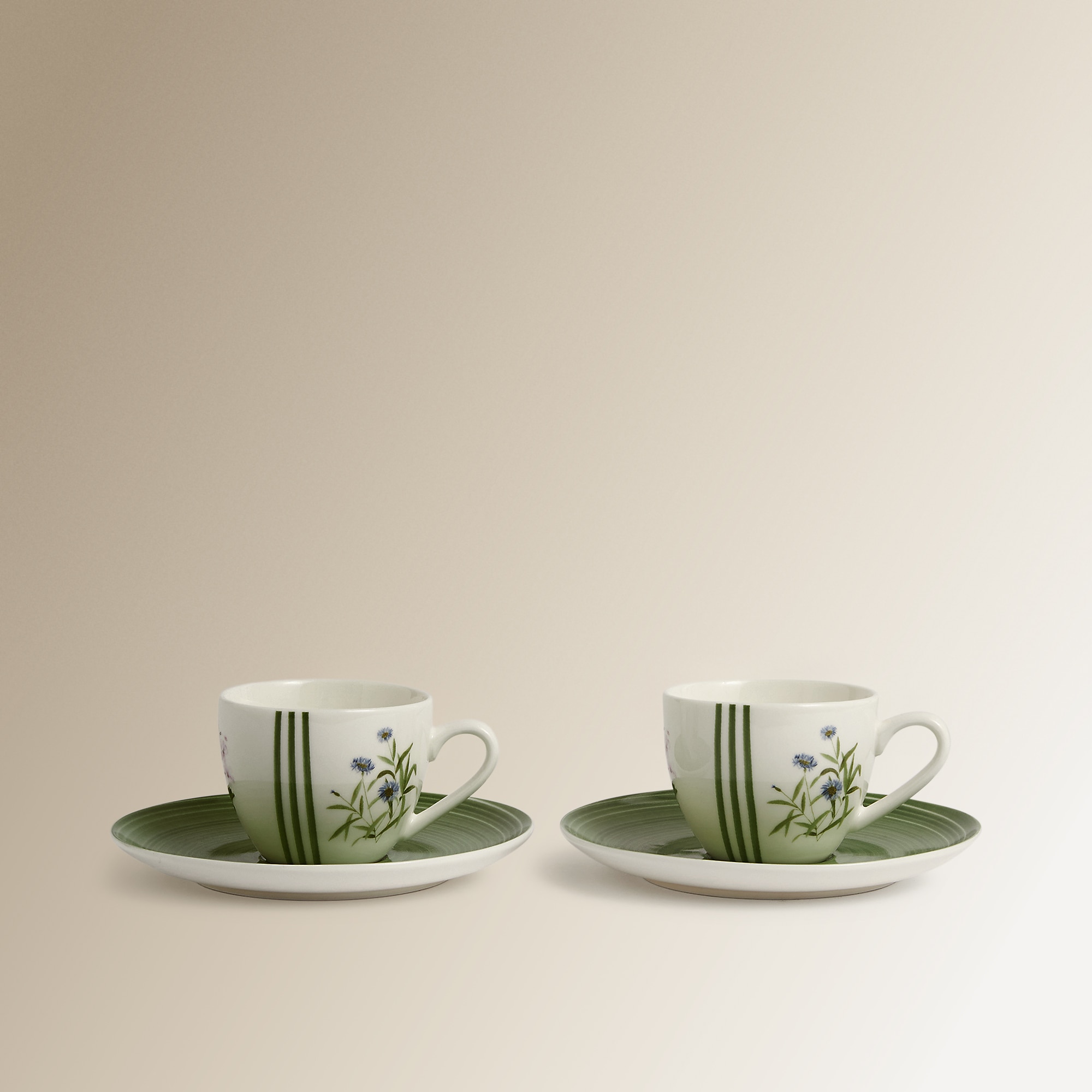 Conjunto de 2 Chávenas de Café com Prato Ledbury Verde-1