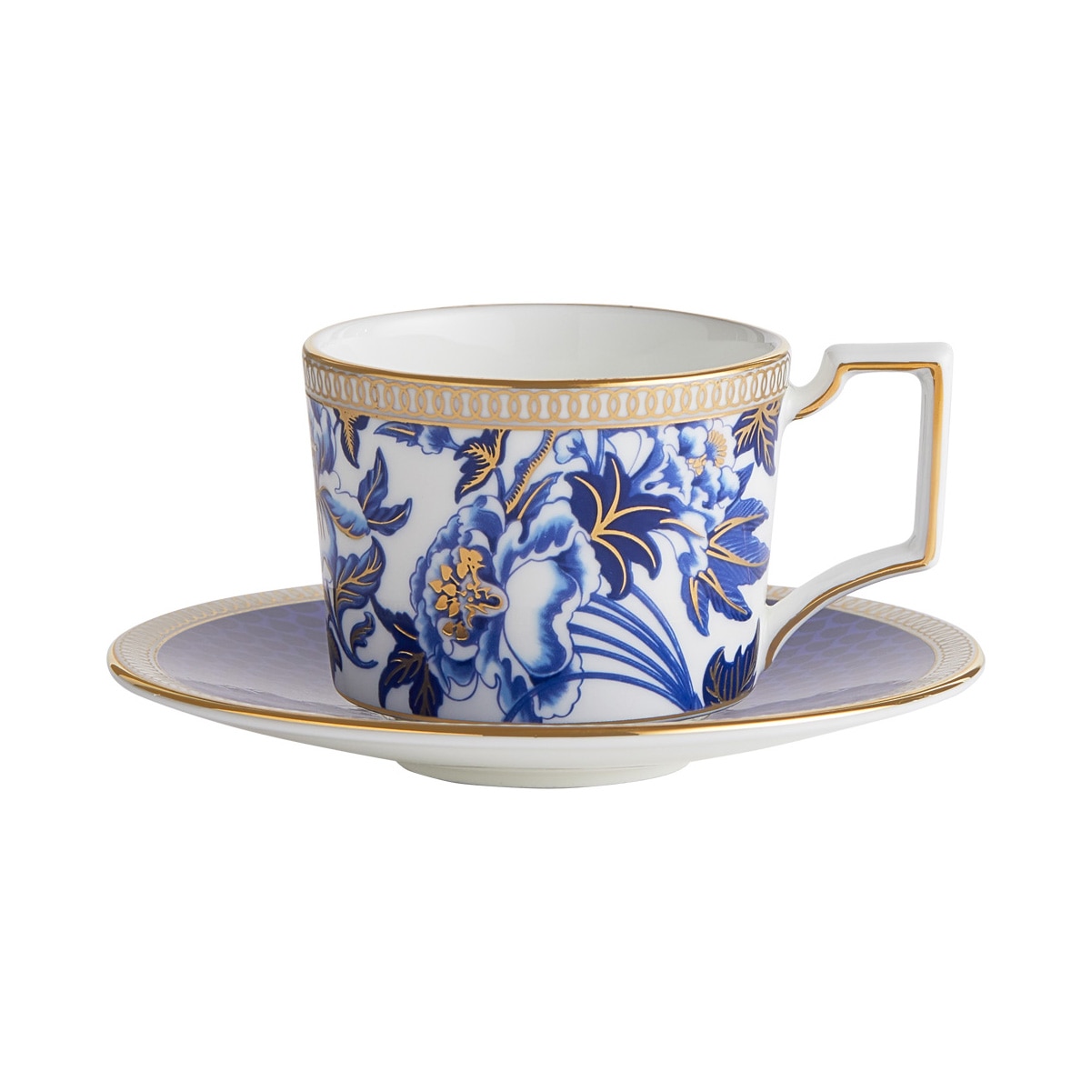 Chávena de Café com Prato Hibiscus Azul-2
