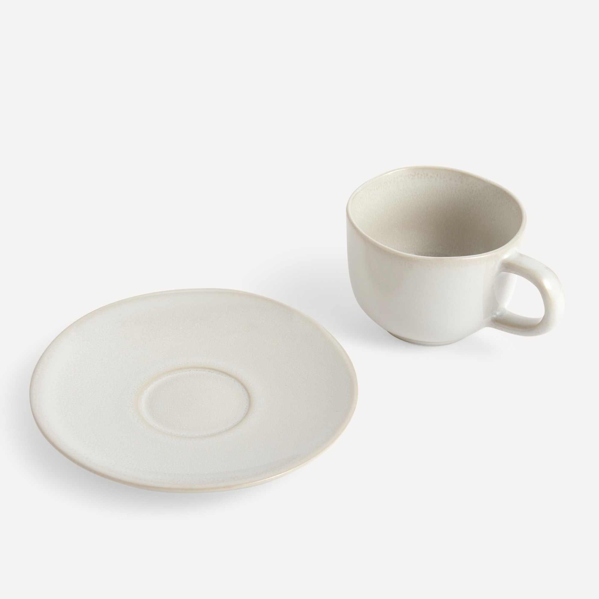 Chávena de Café com Prato Gaia Branco-2