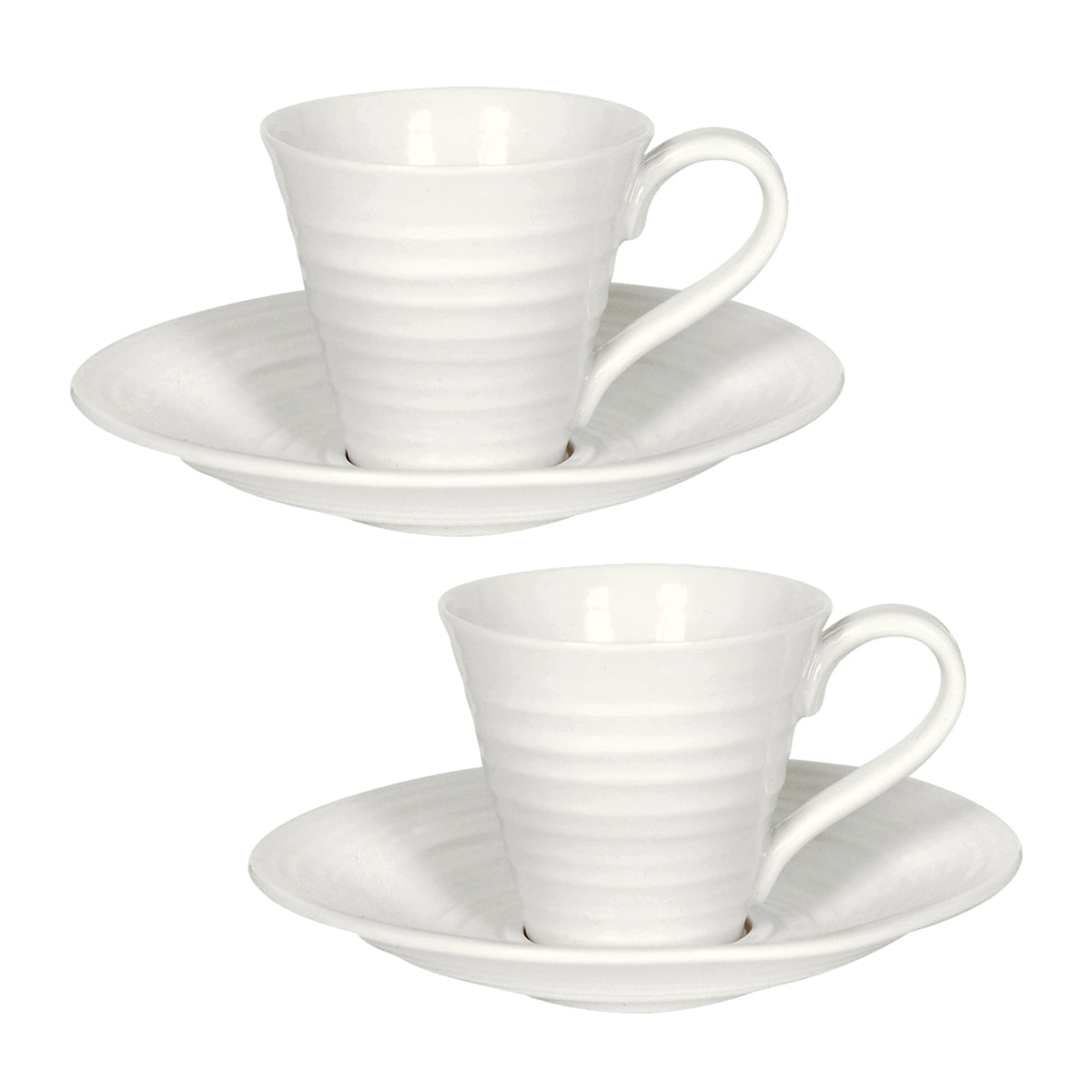 Conjunto de 2 Chávenas de Café com Prato Sophie Conran Branco-1