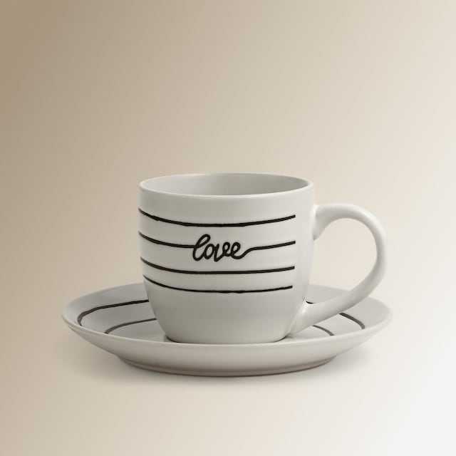 Imagen 0 de Taza de té con plato Line Basics El Corte Inglés