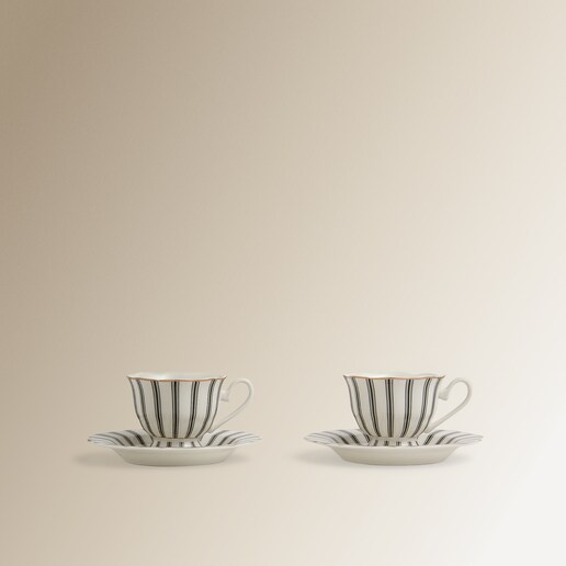 Set de 2 tazas de café con plato Hélice El Corte Inglés