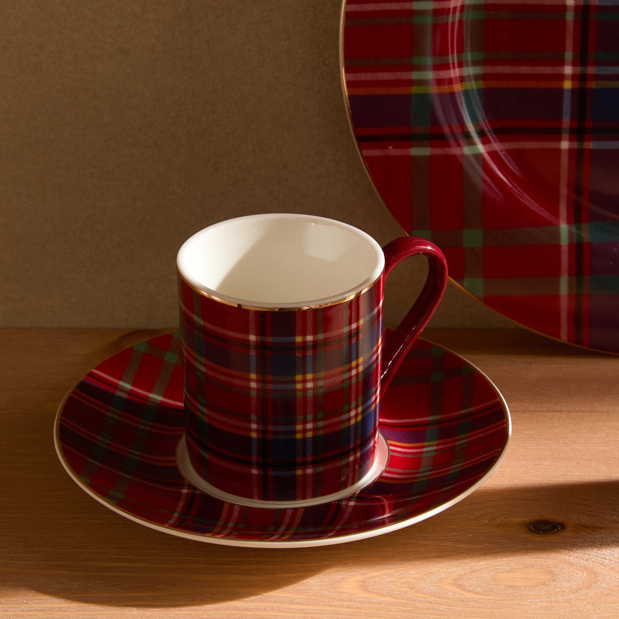 Taza de café con plato Mckenzie Navidad - Rojo Rojo-1