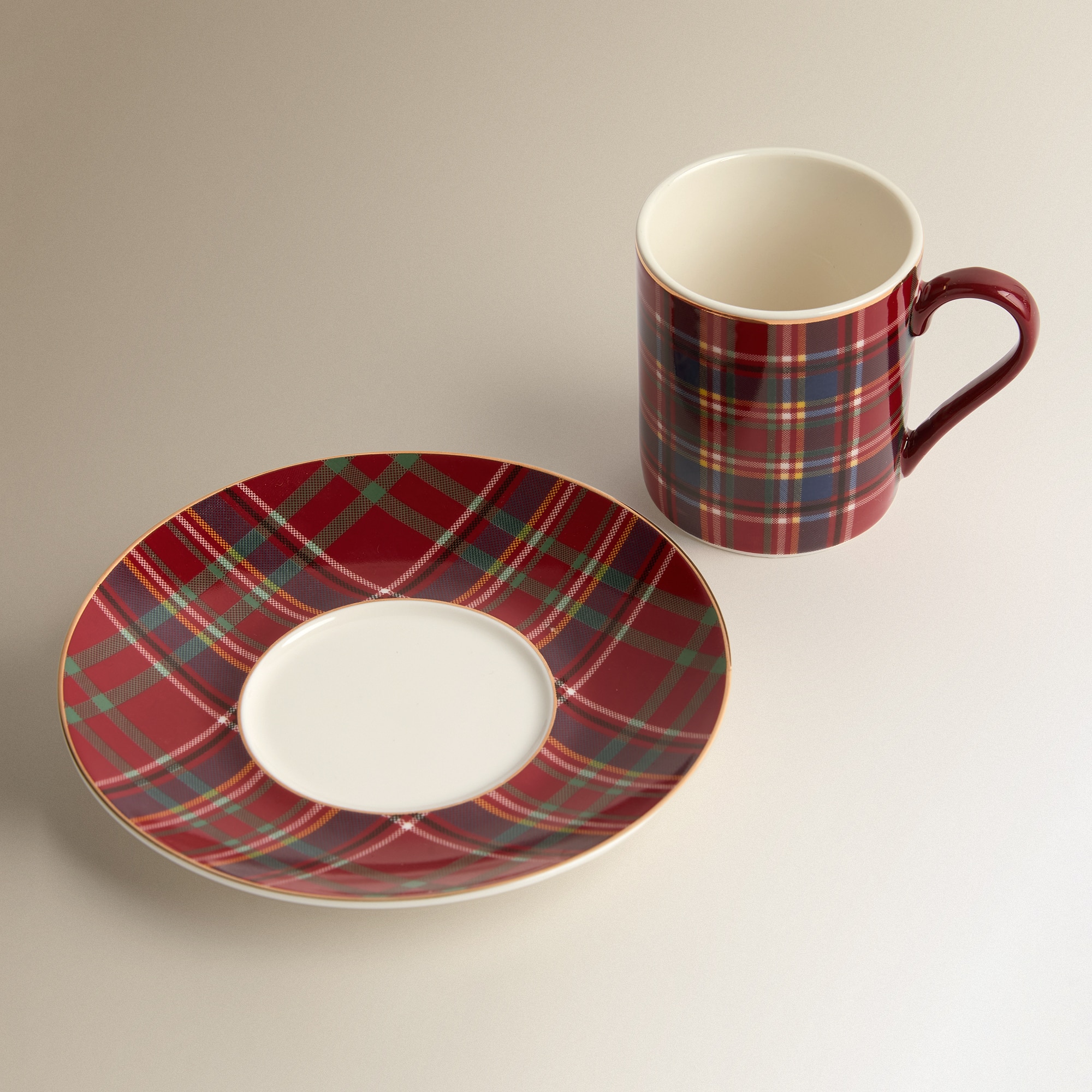 Taza de café con plato Mckenzie Navidad - Rojo Rojo-3