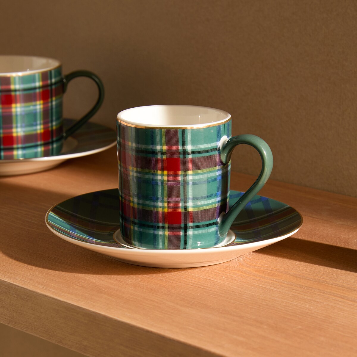 Taza de café con plato Mckenzie Navidad Verde-1