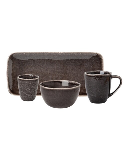 Imagem 0 de Conjunto de café e chá por peças Fuji cinzento