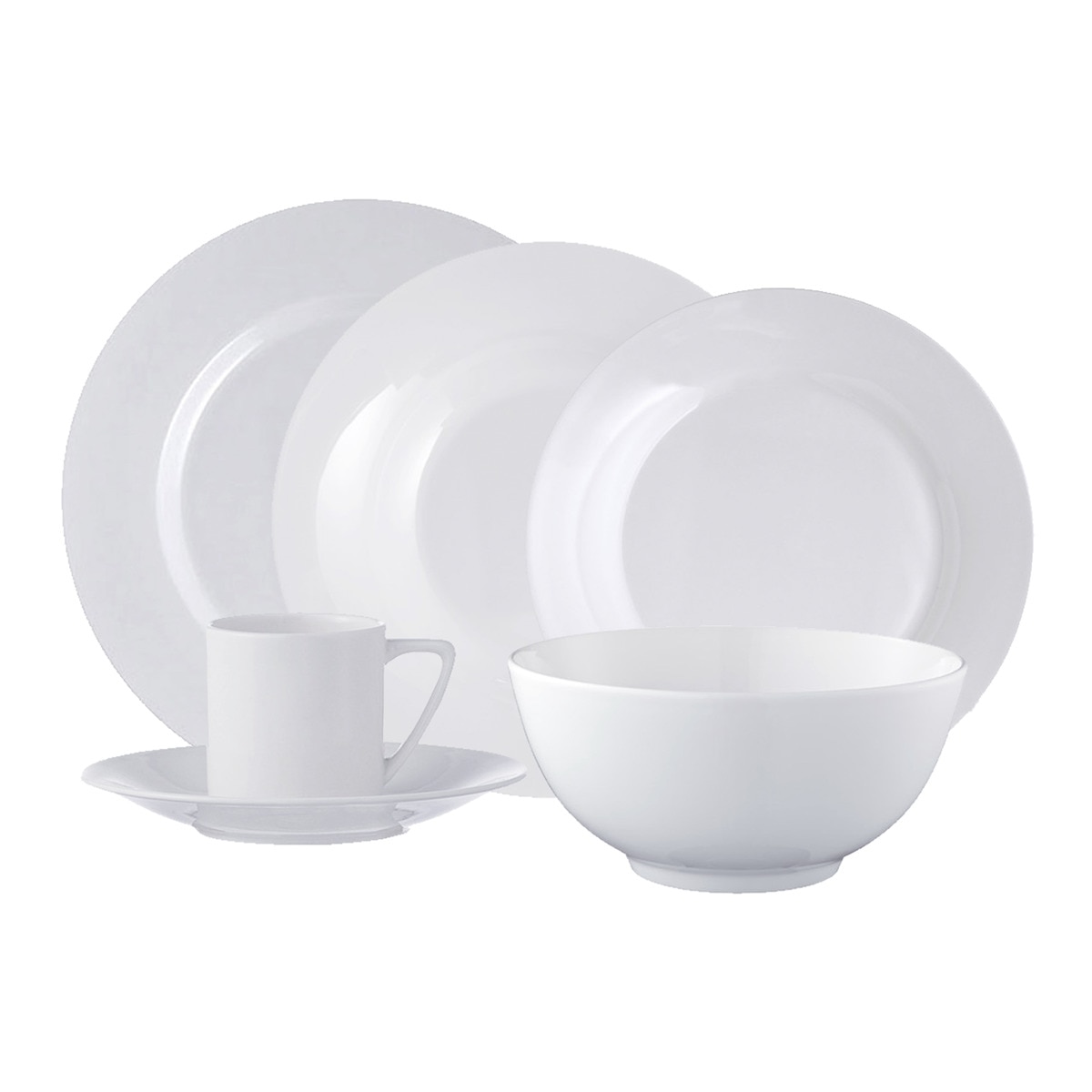 Imagem 0 de Loiça por peças redondas com aba Bone China Essential El Corte Inglés