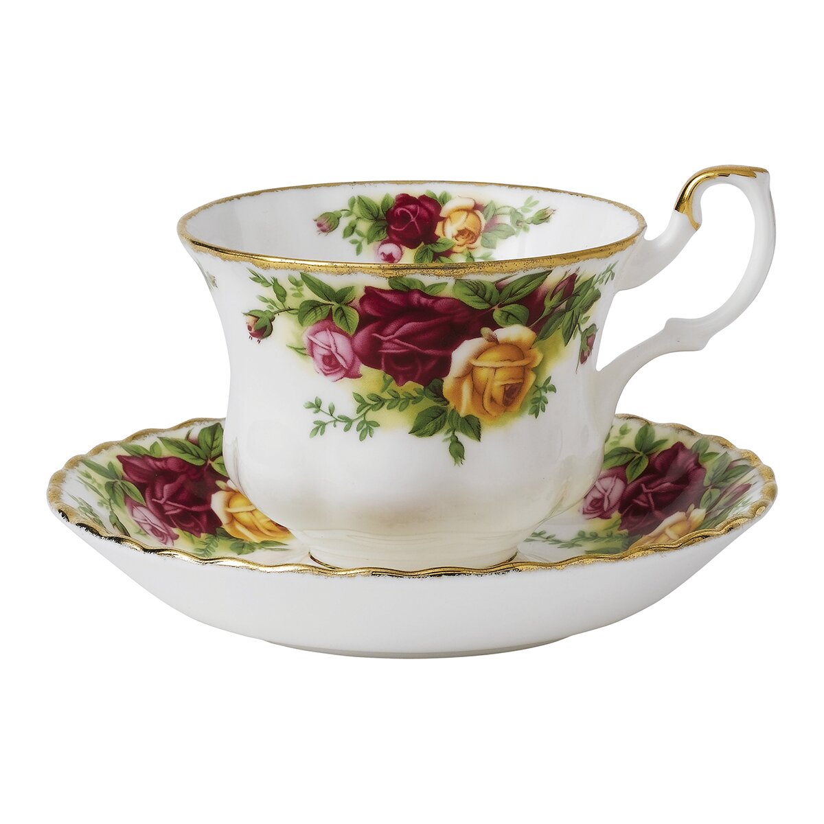 Chávena de chá com prato Old Country Roses Royal Albert Multicolor-1