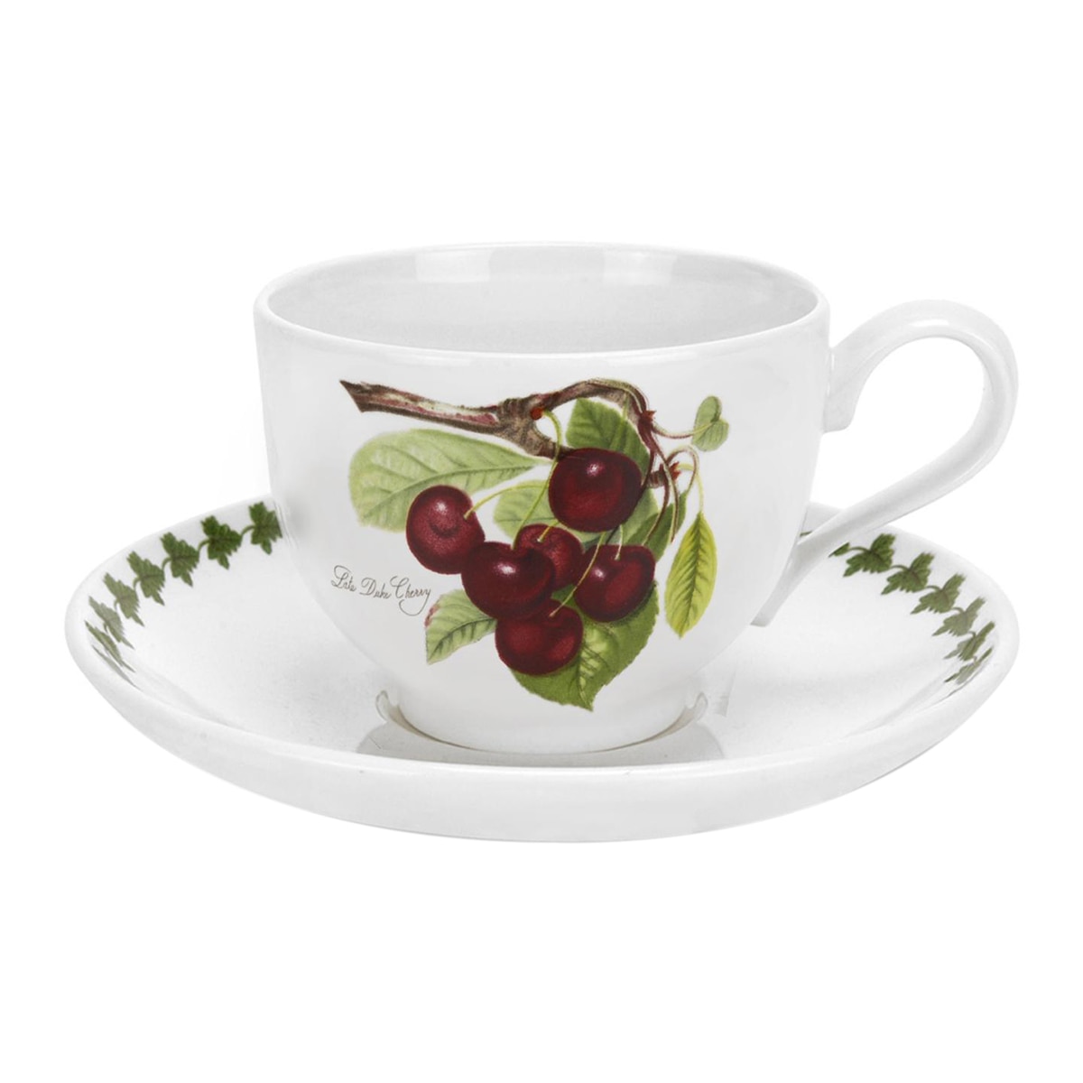 Chávena de chá com prato Pomona Cereja Portmeirion Multicolor-1