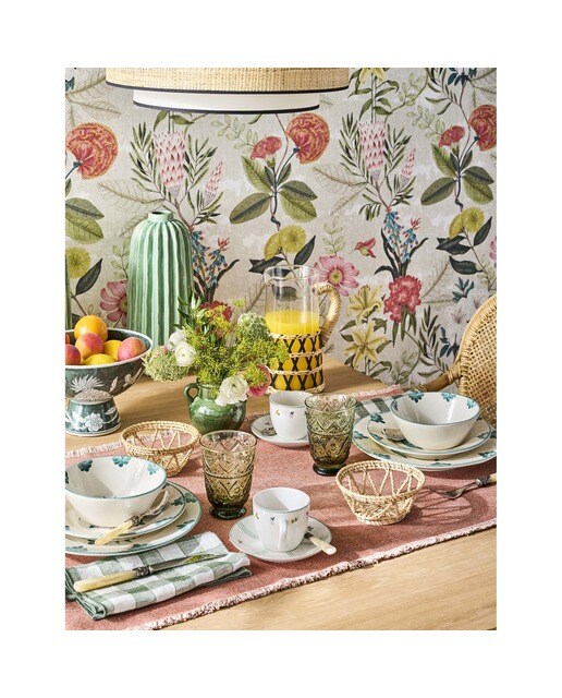 Conjunto de Chávena de Chá com Prato Fiore Branco-4