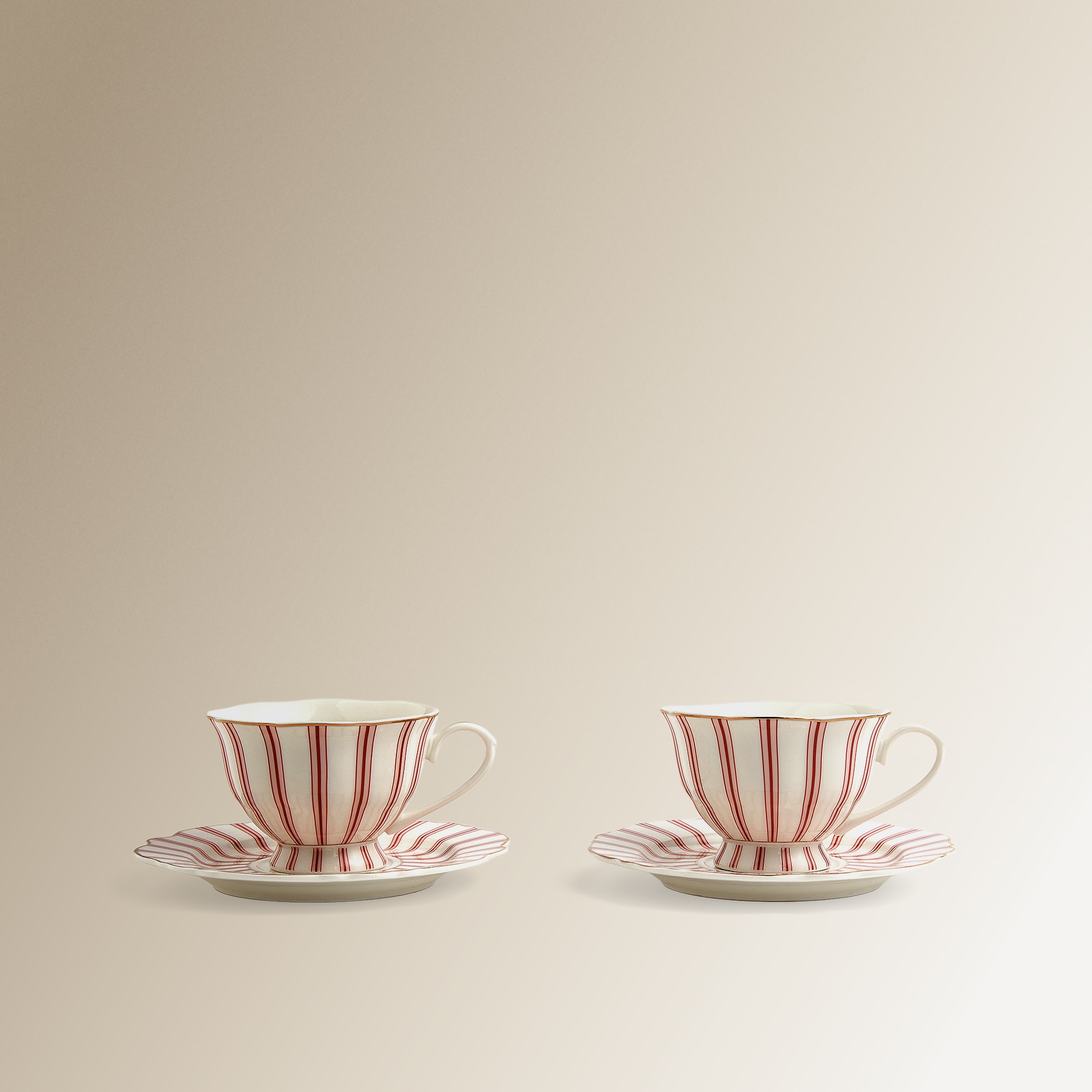 Set de 2 tazas de té con plato Hélice El Corte Inglés - Rosa Rosa-1