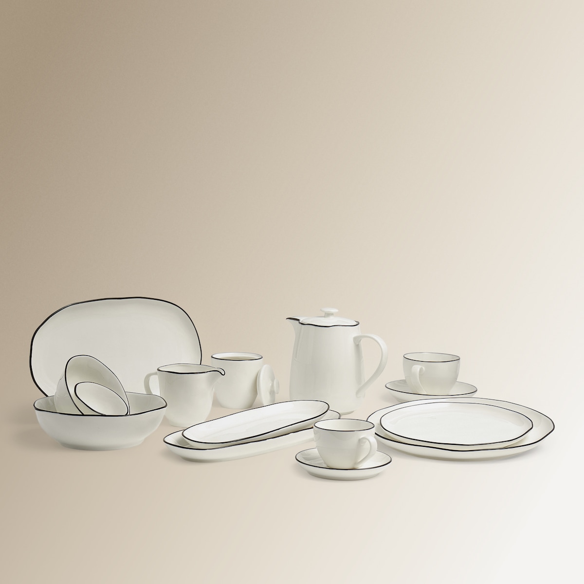 Taza de té con plato Nordik Room - El Corte Inglés Blanco-4