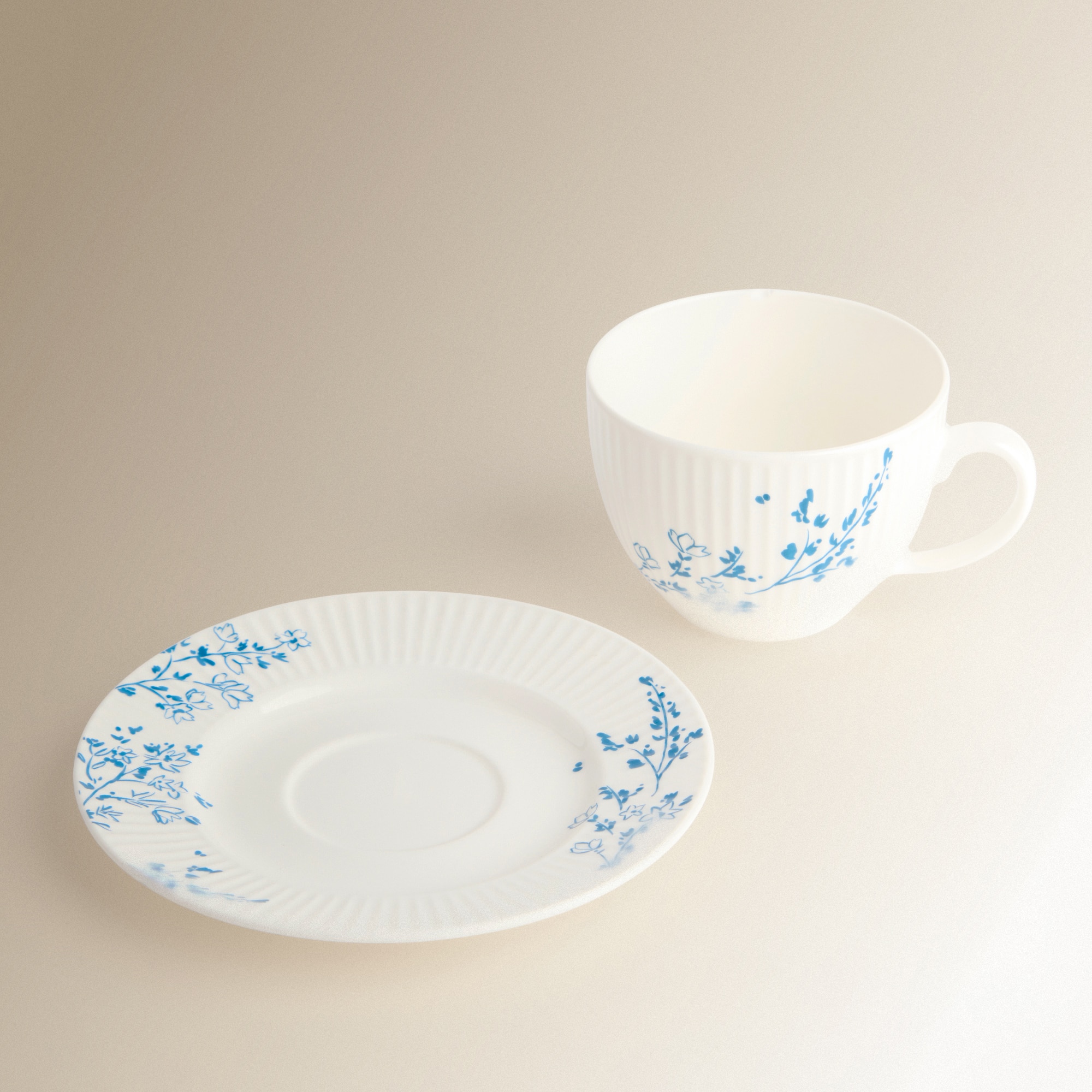 Taza de té con plato lisa Hampton · Basics El Corte Inglés · El Corte ...