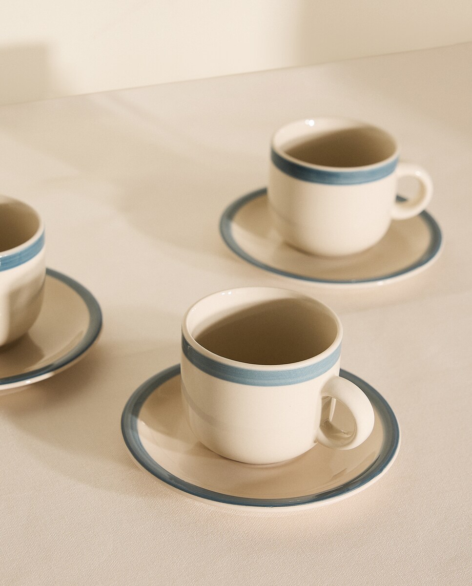 Imagen 1 de Set de 4 tazas con plato Octave El Corte Inglés Azul
