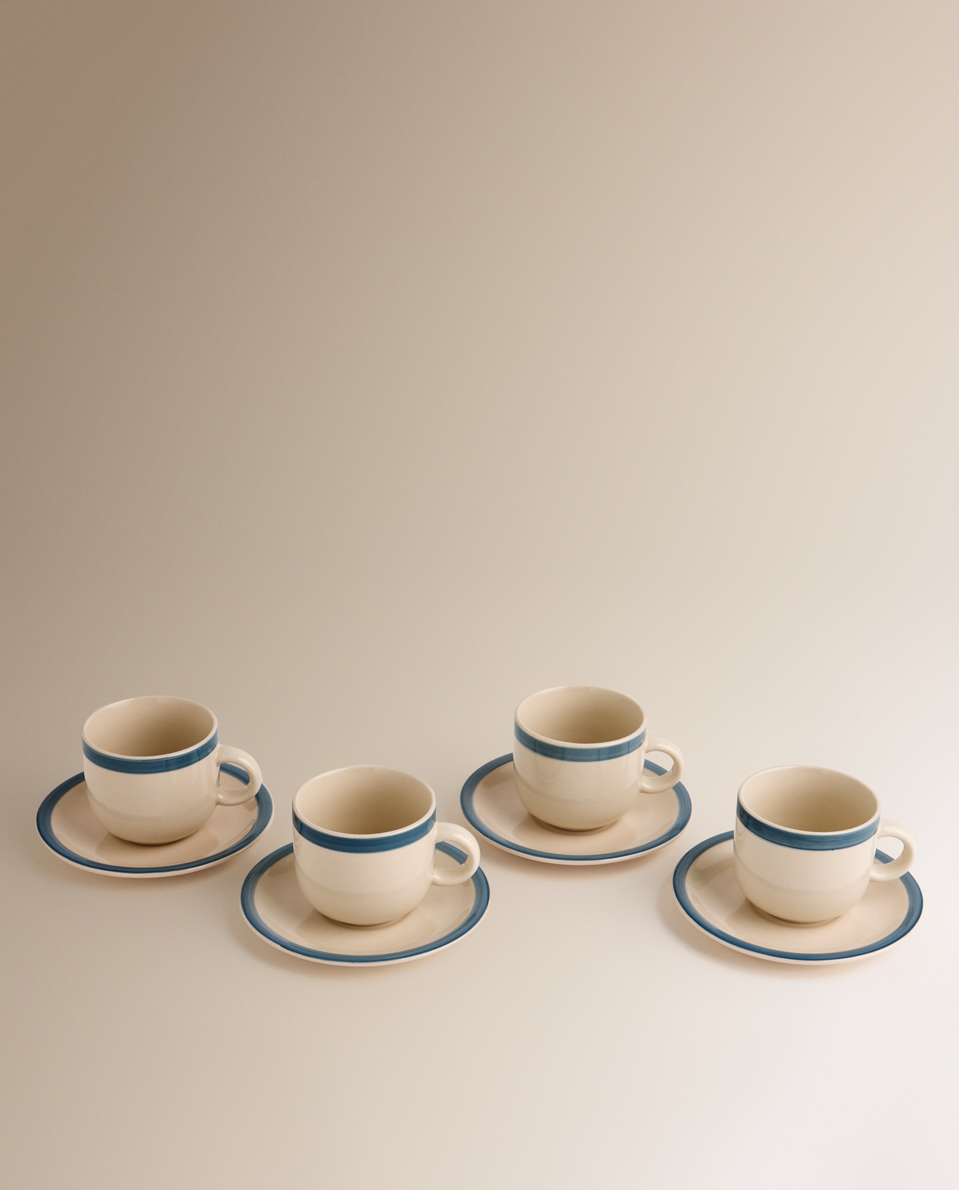 Set de 4 tazas con plato Octave El Corte Inglés Azul-5