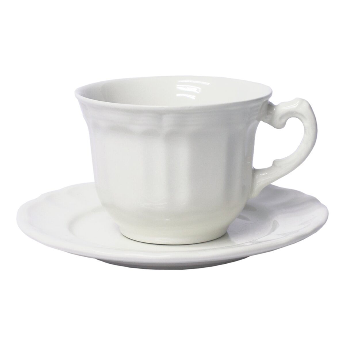 Chávena de pequeno-almoço com prato Naranco Branco San Claudio Multicolor-1