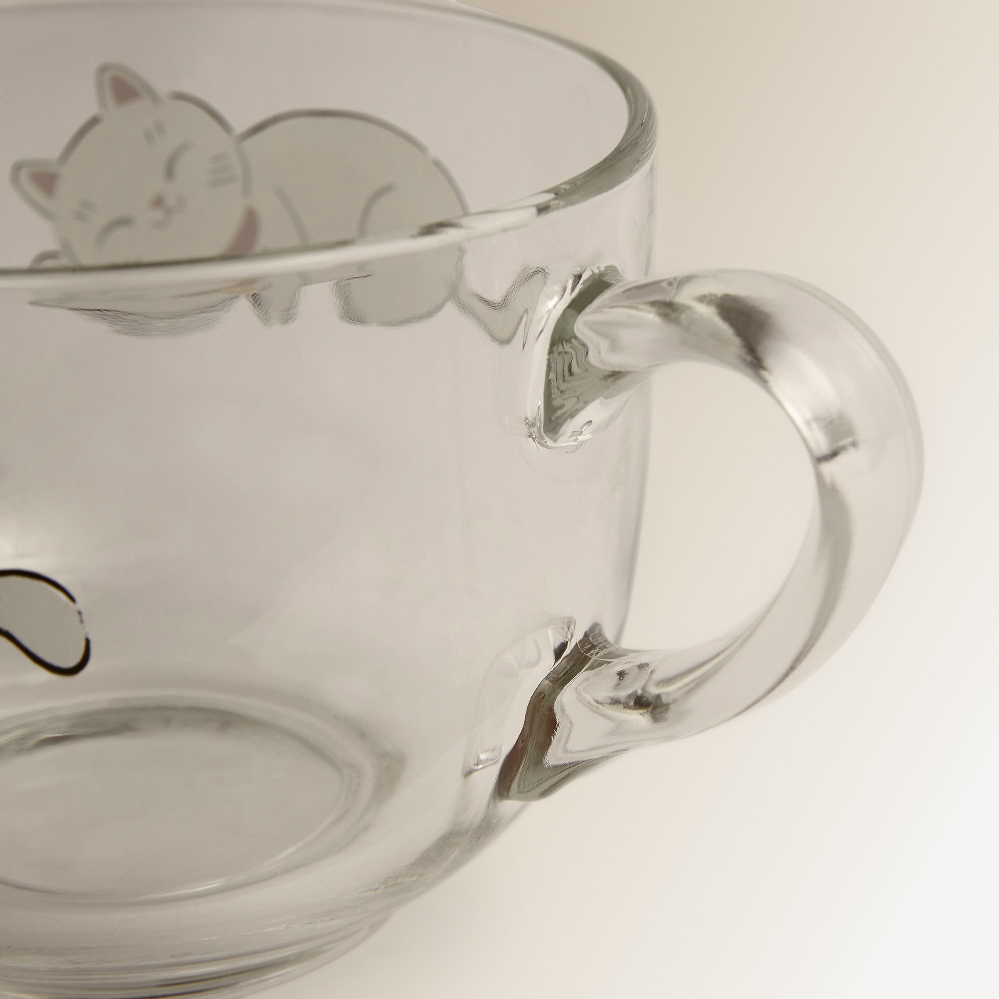 Taza de desayuno Gato Basics El Corte Inglés Transparente-3