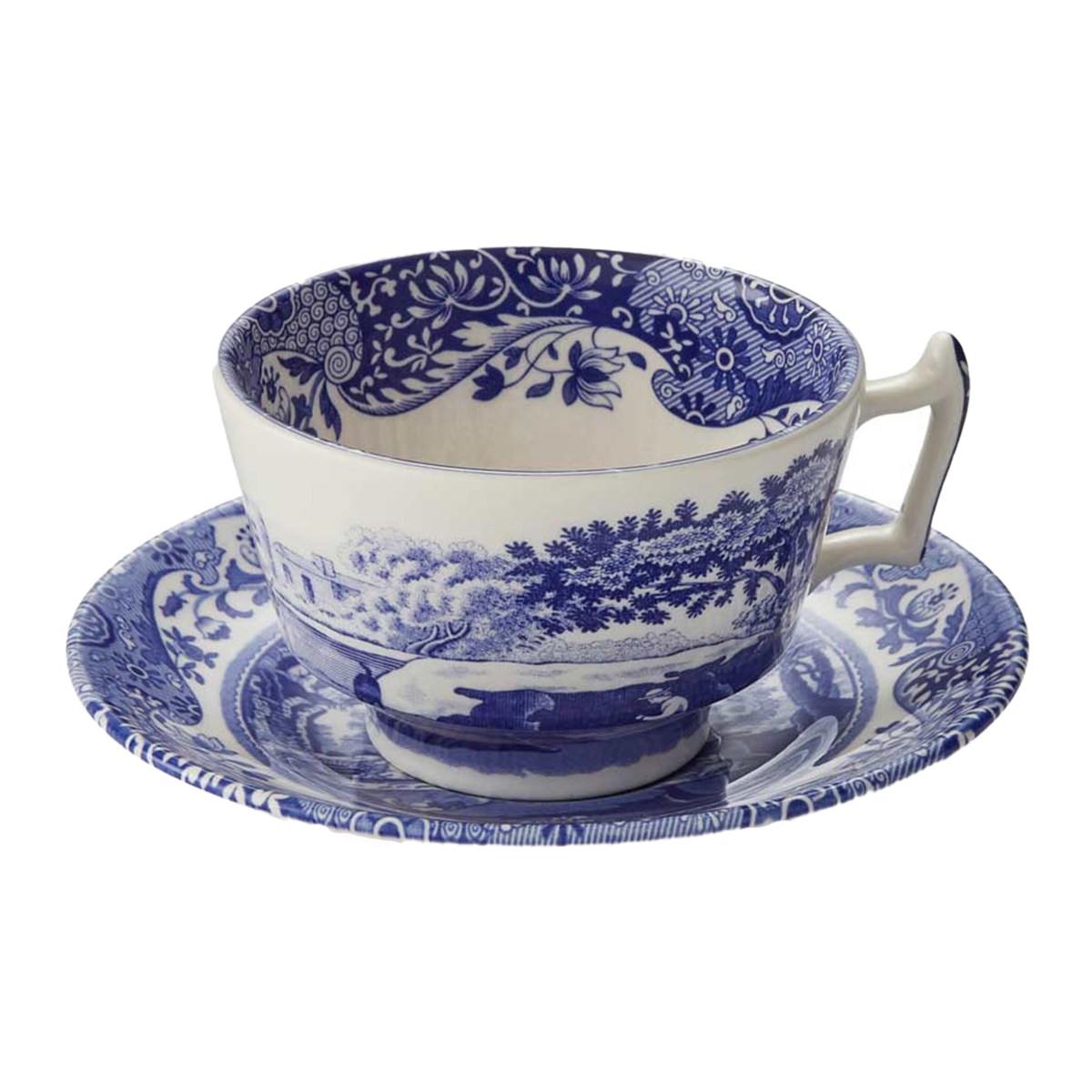 Chávena de Pequeno Almoço com Pires Italian - Azul Azul-1