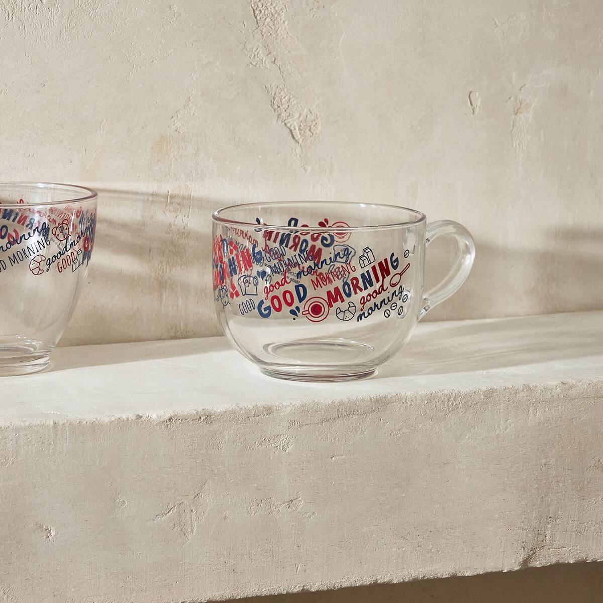 Taza Jumbo de vidrio Good Morning Basics El Corte Inglés Multicolor-2