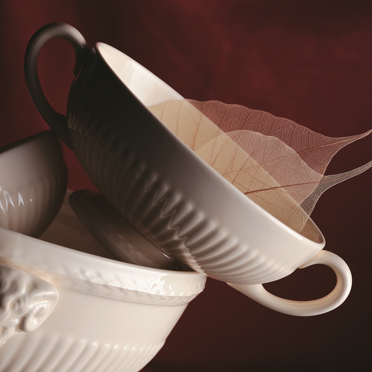Chávena de consomé com prato Edme Wedgwood Branco-2