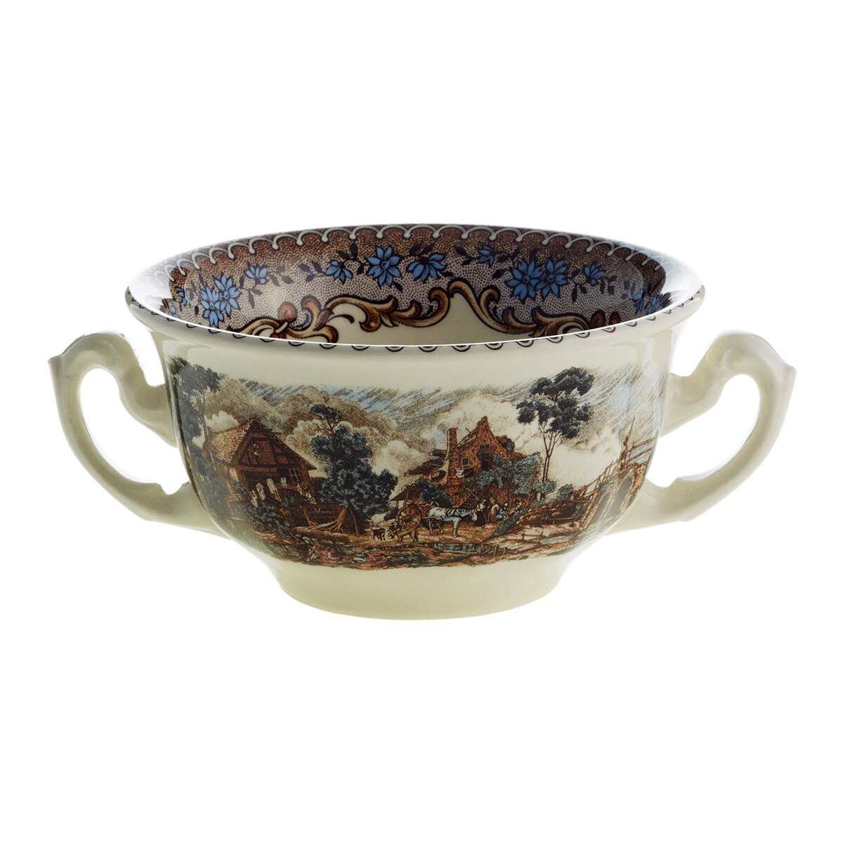 Chávena de consommé com prato Viejo Molino Multicolor-2