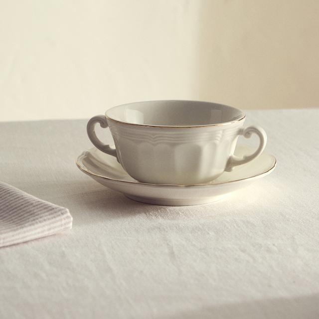 Imagem 0 de Chávena de Consommé com Prato Fio Dourado