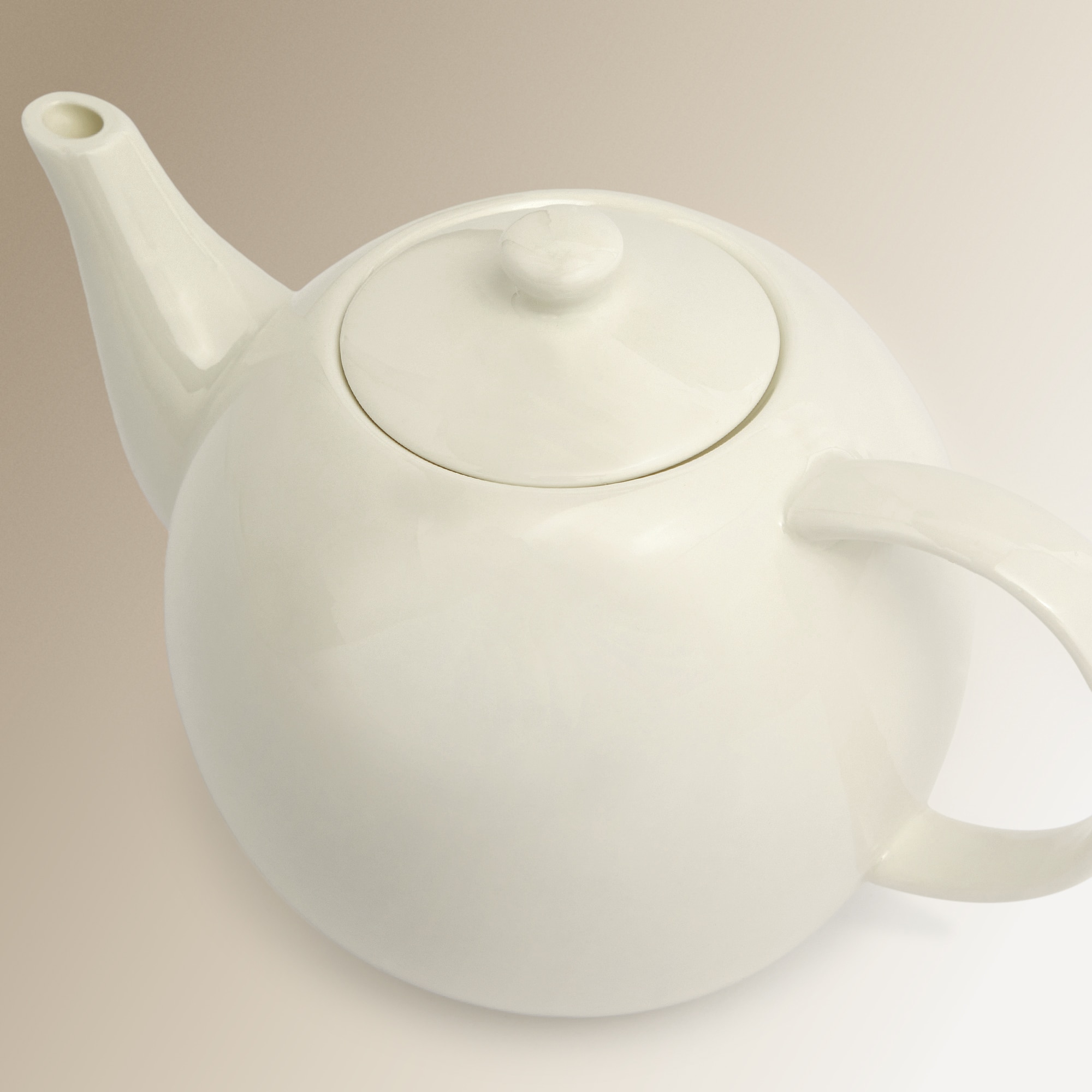 Chaleira redonda Bone China Essential El Corte Inglés Branco-3