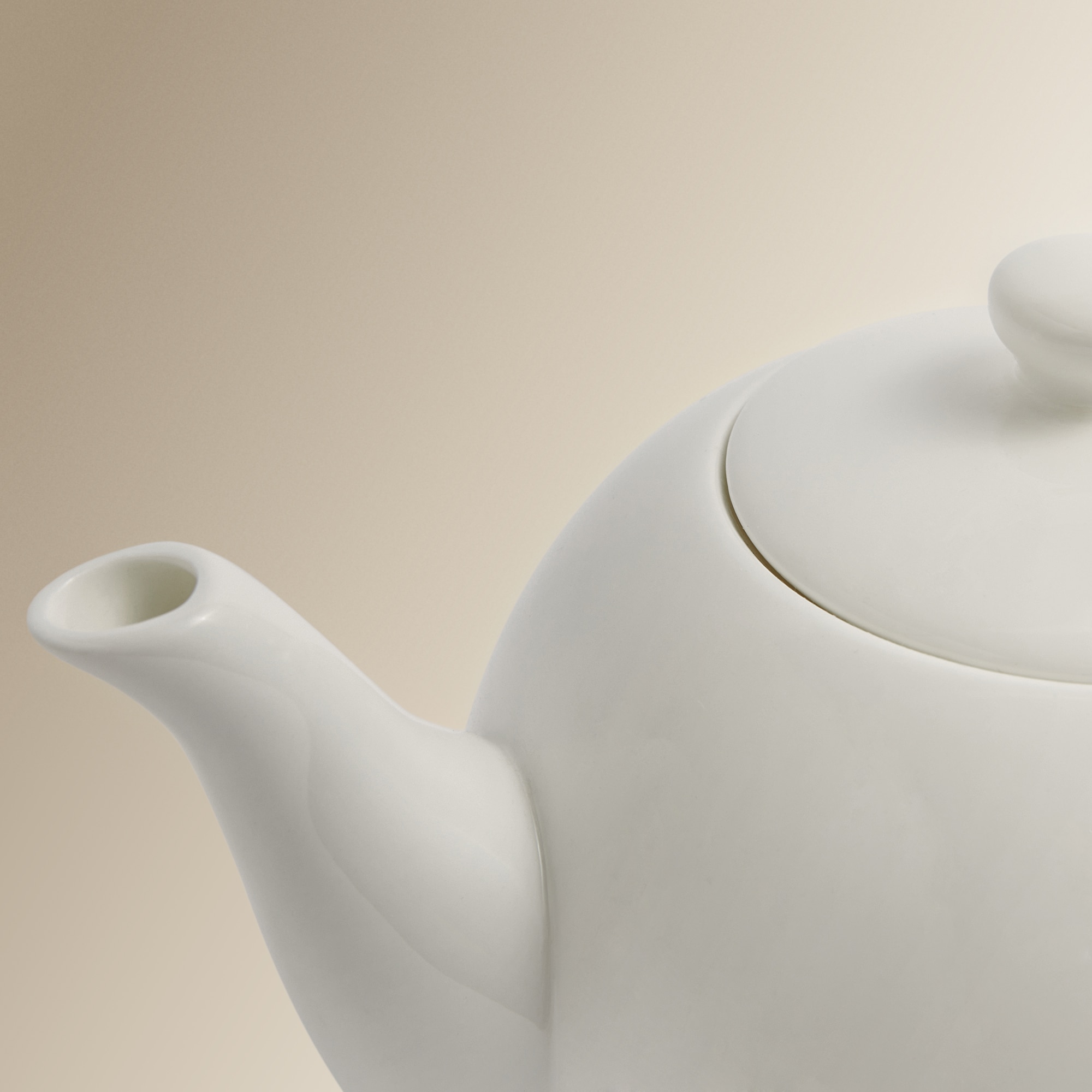 Chaleira redonda Bone China Essential El Corte Inglés Branco-2