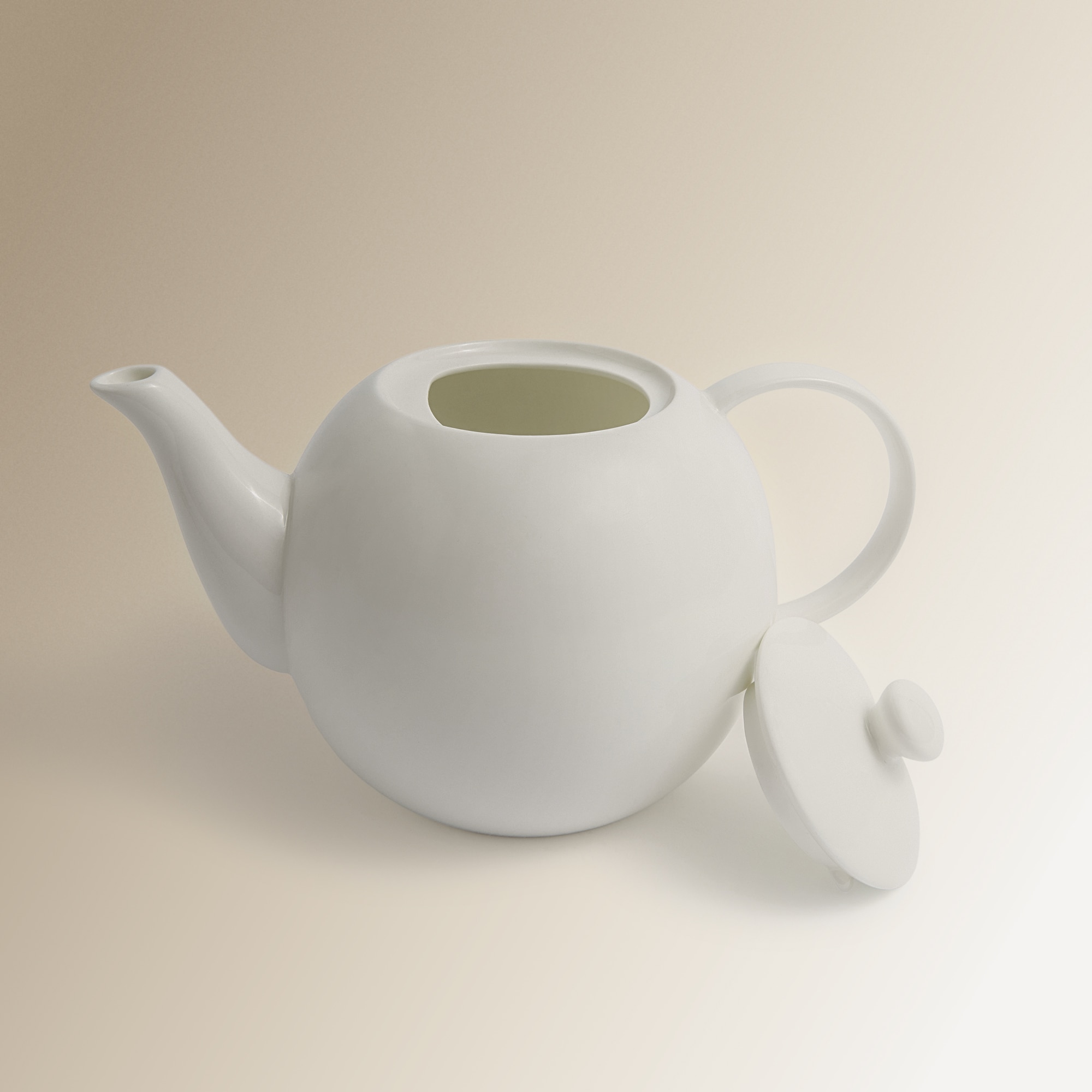 Chaleira redonda Bone China Essential El Corte Inglés Branco-4