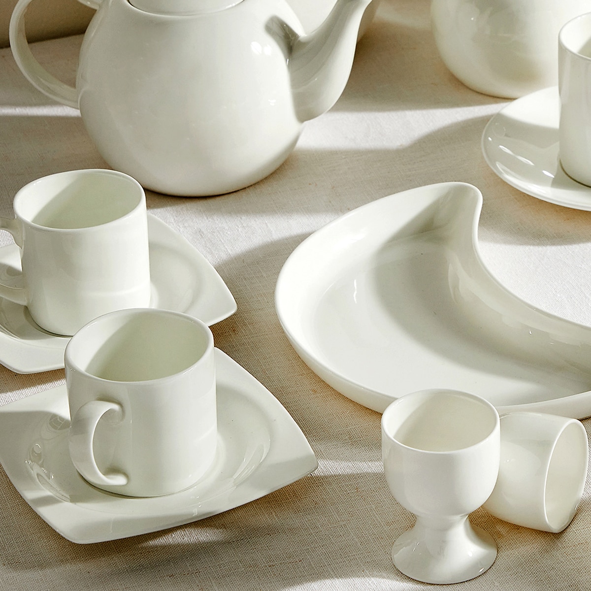 Suporte para ovo redondo Bone China Essential El Corte Inglés Branco-4