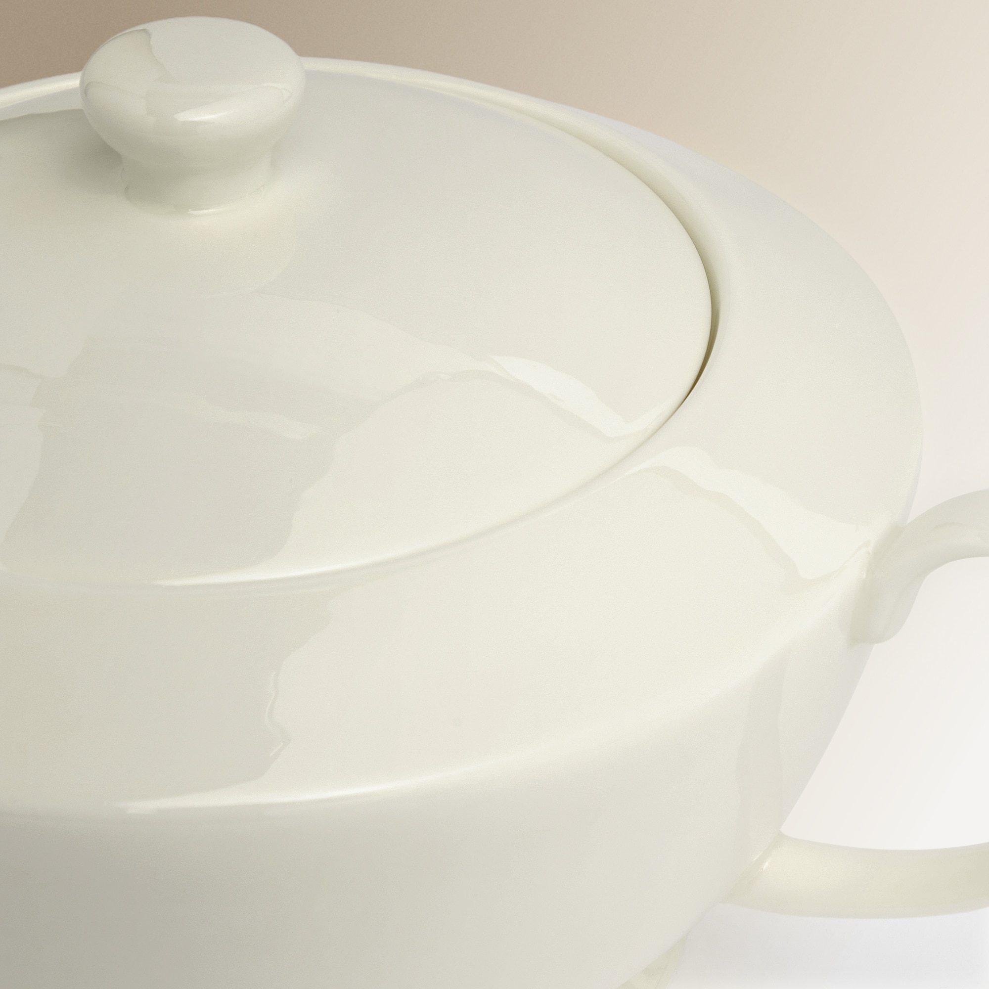 Terrina de sopa redonda Bone China Essential El Corte Inglés Branco-2