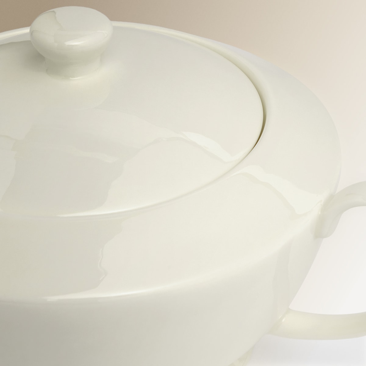 Terrina de sopa redonda Bone China Essential El Corte Inglés Branco-3