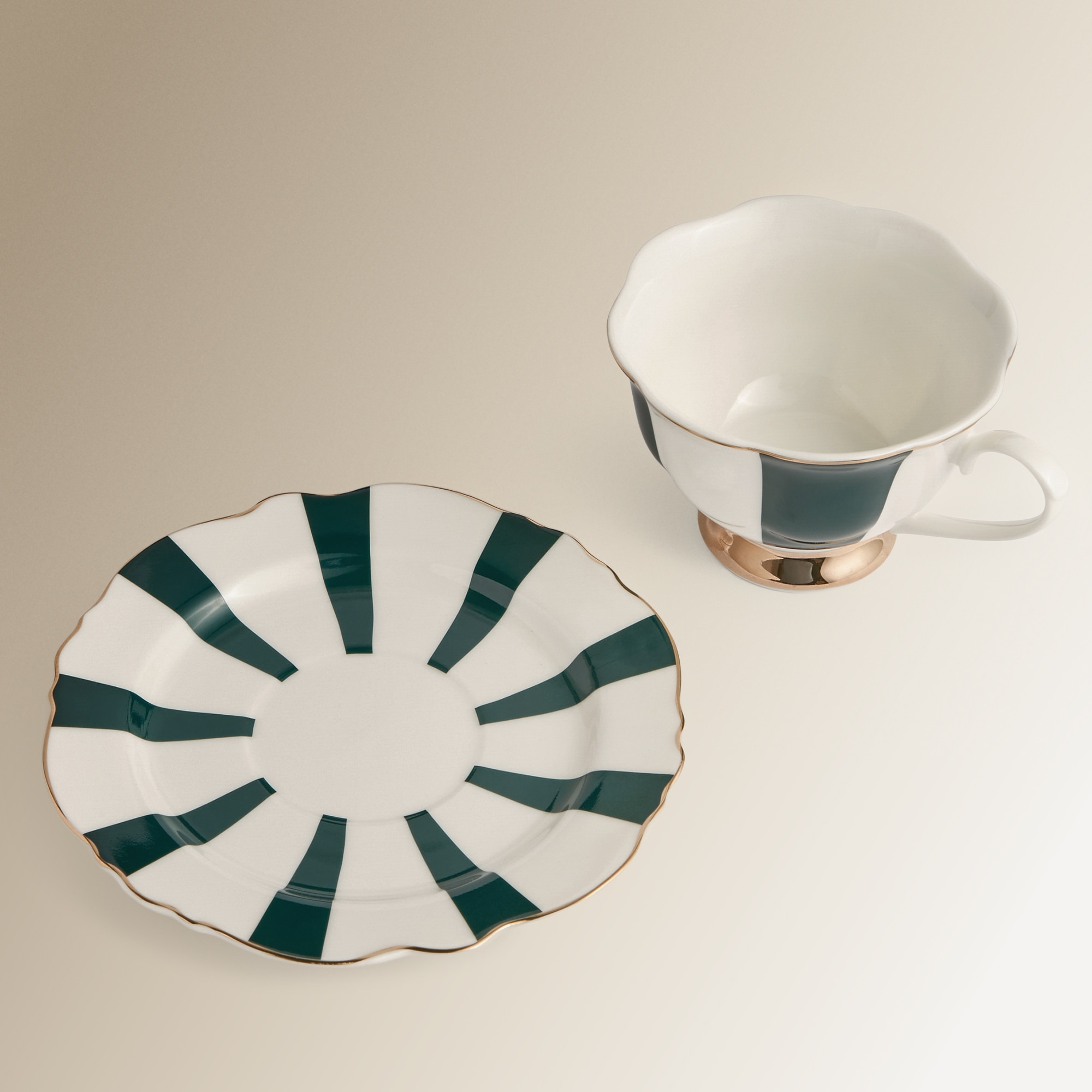 Conjunto de 2 Chávenas de Chá com Prato Persia Verde-escuro-3