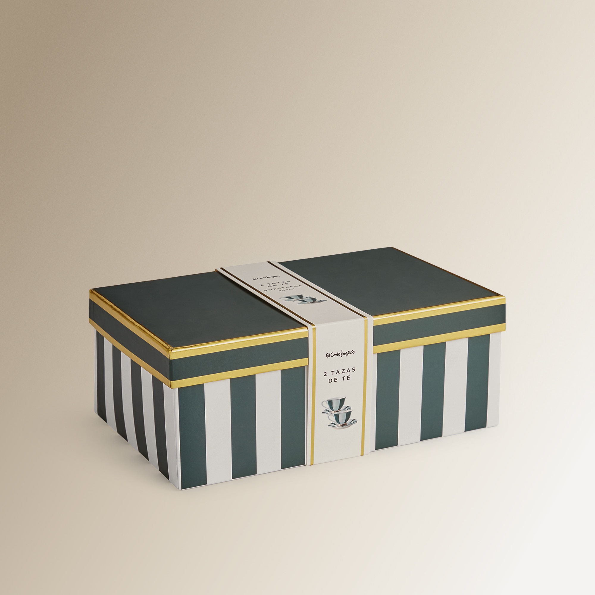 Conjunto de 2 Chávenas de Chá com Prato Persia Verde-escuro-4