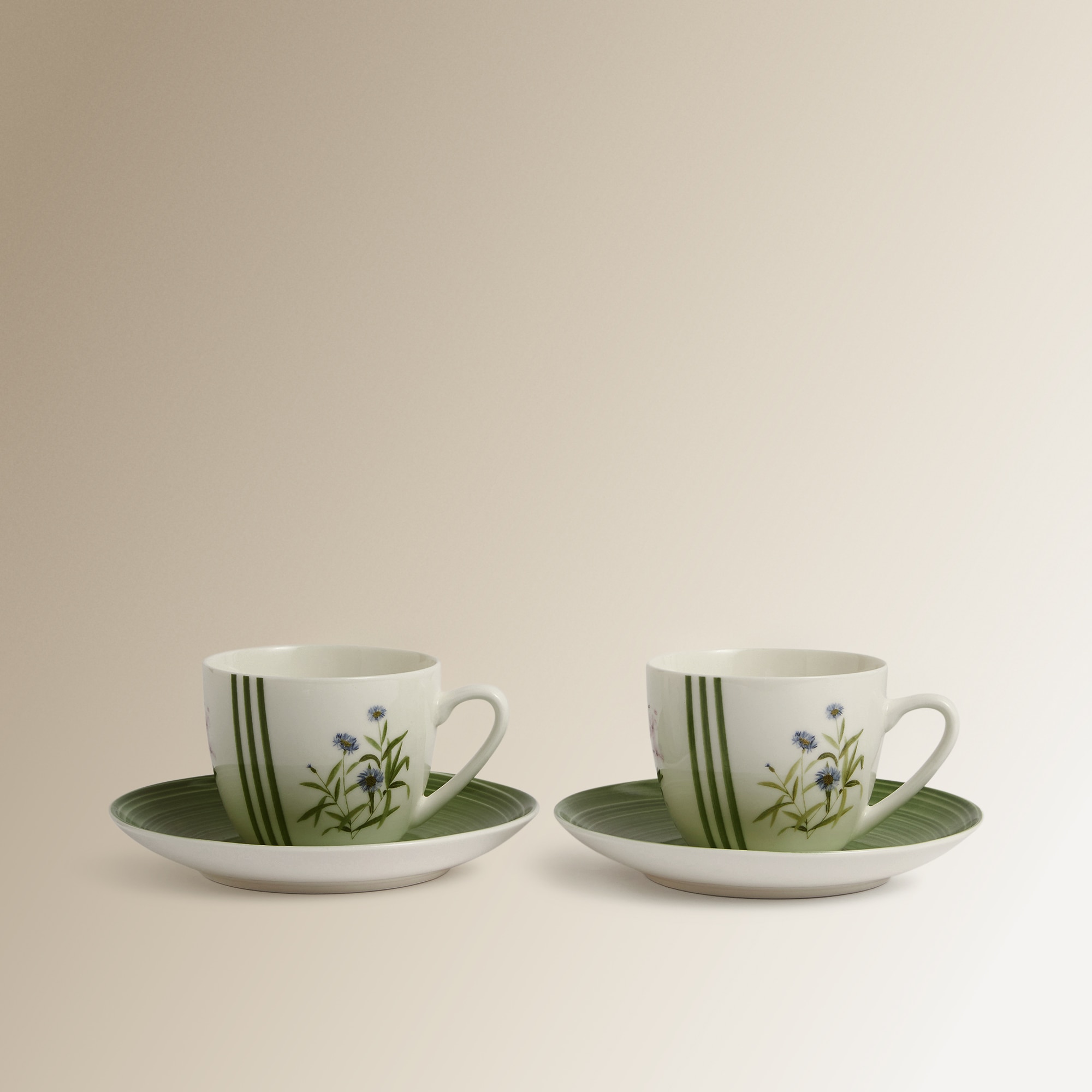 Conjunto de 2 Chávenas de Chá com Prato Ledbury Verde-1