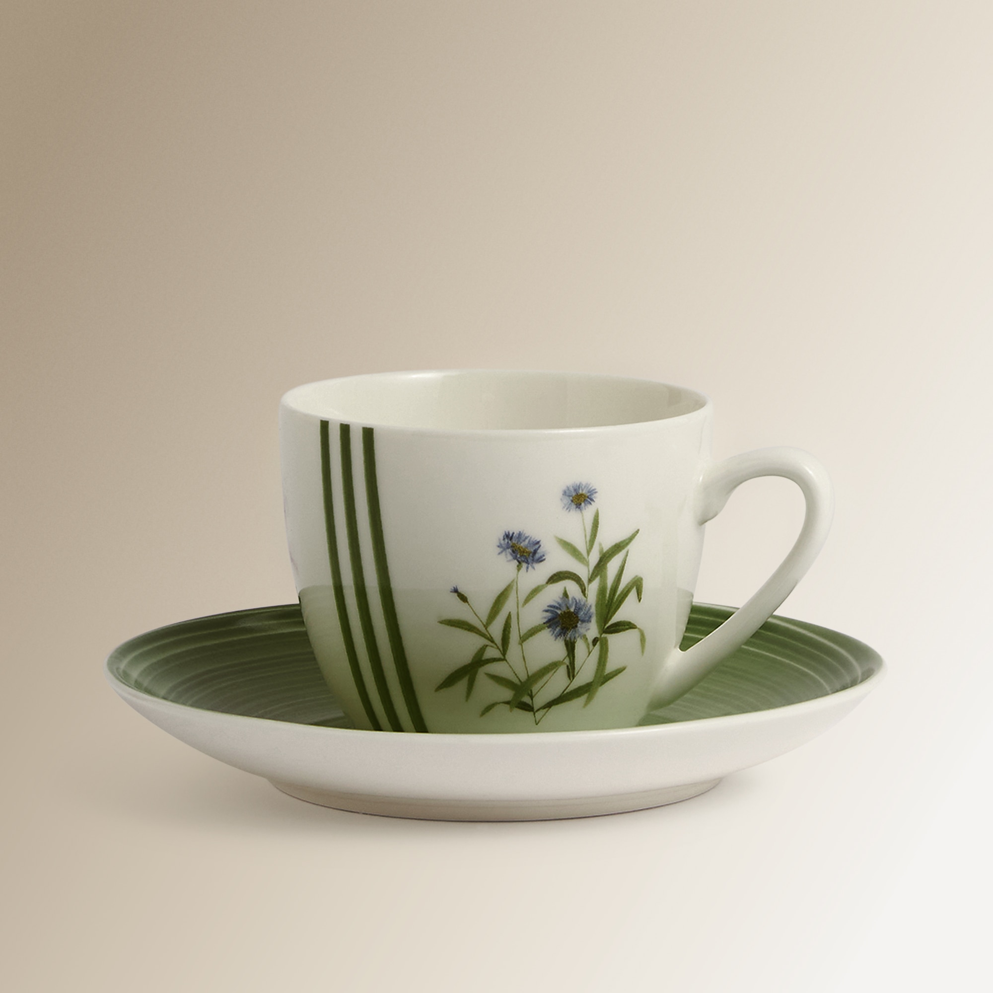 Conjunto de 2 Chávenas de Chá com Prato Ledbury Verde-2