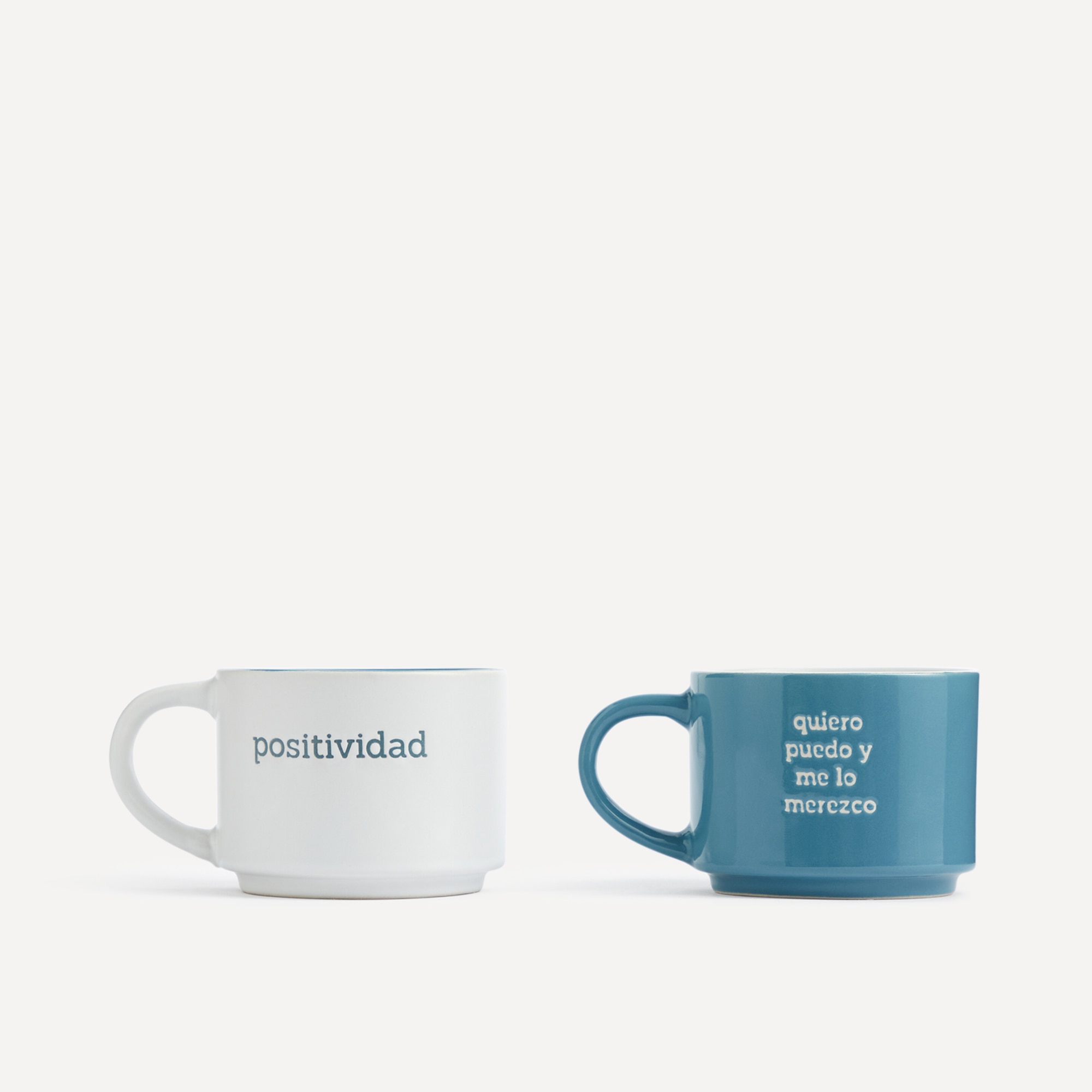 Set 2 tazas Quiero Basics El Corte Inglés Blanco-2
