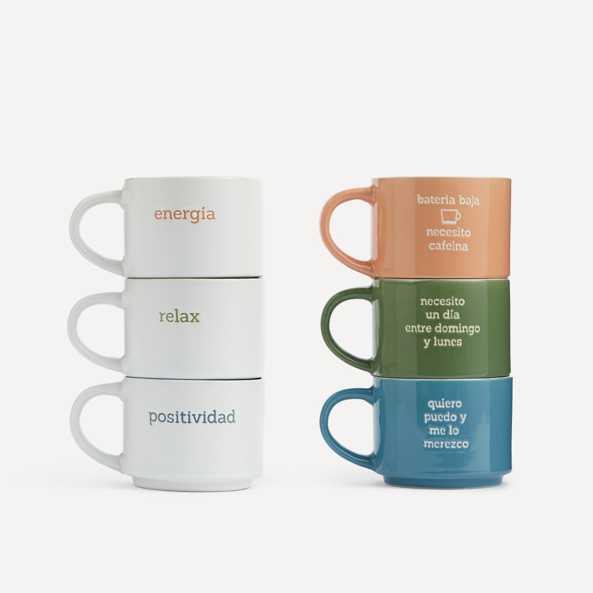 Set 2 tazas Quiero Basics El Corte Inglés Blanco-6