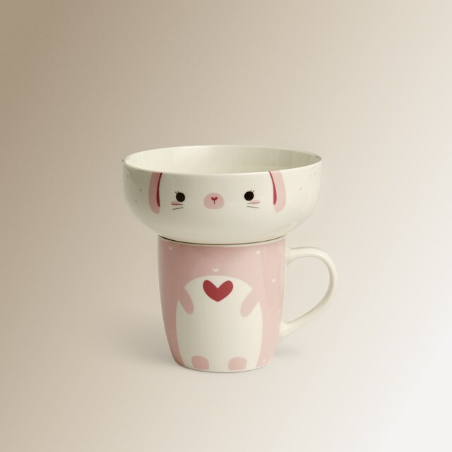 Imagen 0 de Set de regalo taza y bowl Rabbit Basics El Corte Inglés