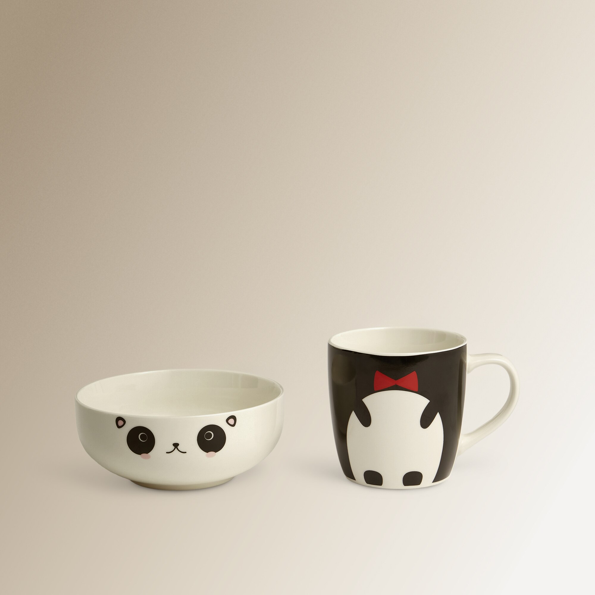 Set de regalo taza y bowl Panda Basics El Corte Inglés Negro-2