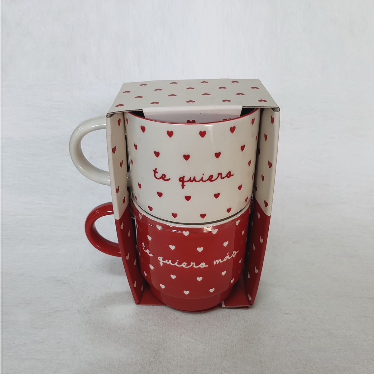 Set de 2 tazas Corazones Basics El Corte Inglés Rojo-1