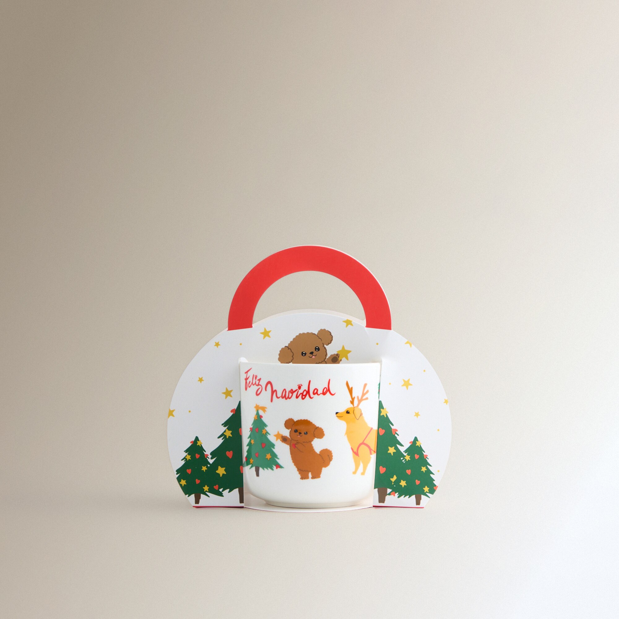 Taza mug Perro Navidad Multicolor-4