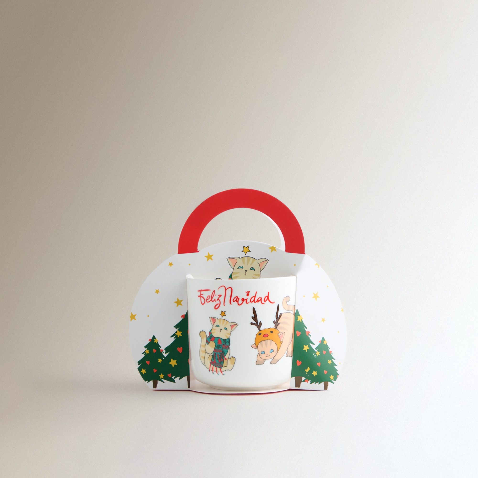 Taza mug Gato Navidad Multicolor-4