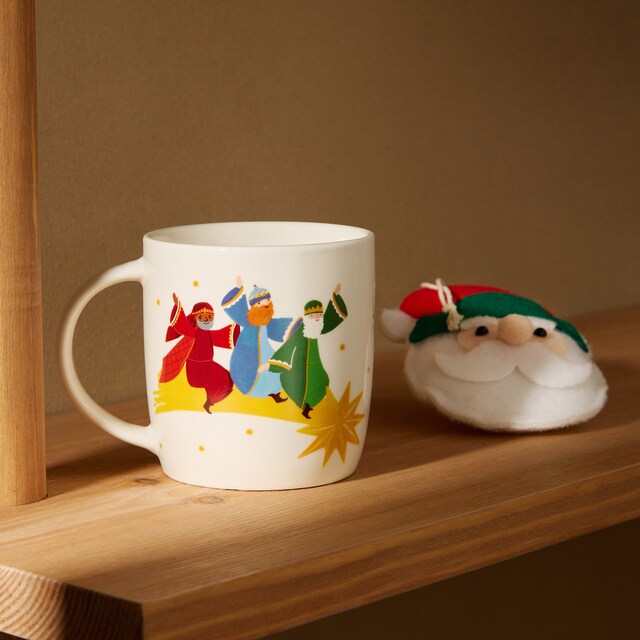 Imagen 0 de Taza mug Reyes Magos y colgante Papá Noel en caja de regalo Navidad