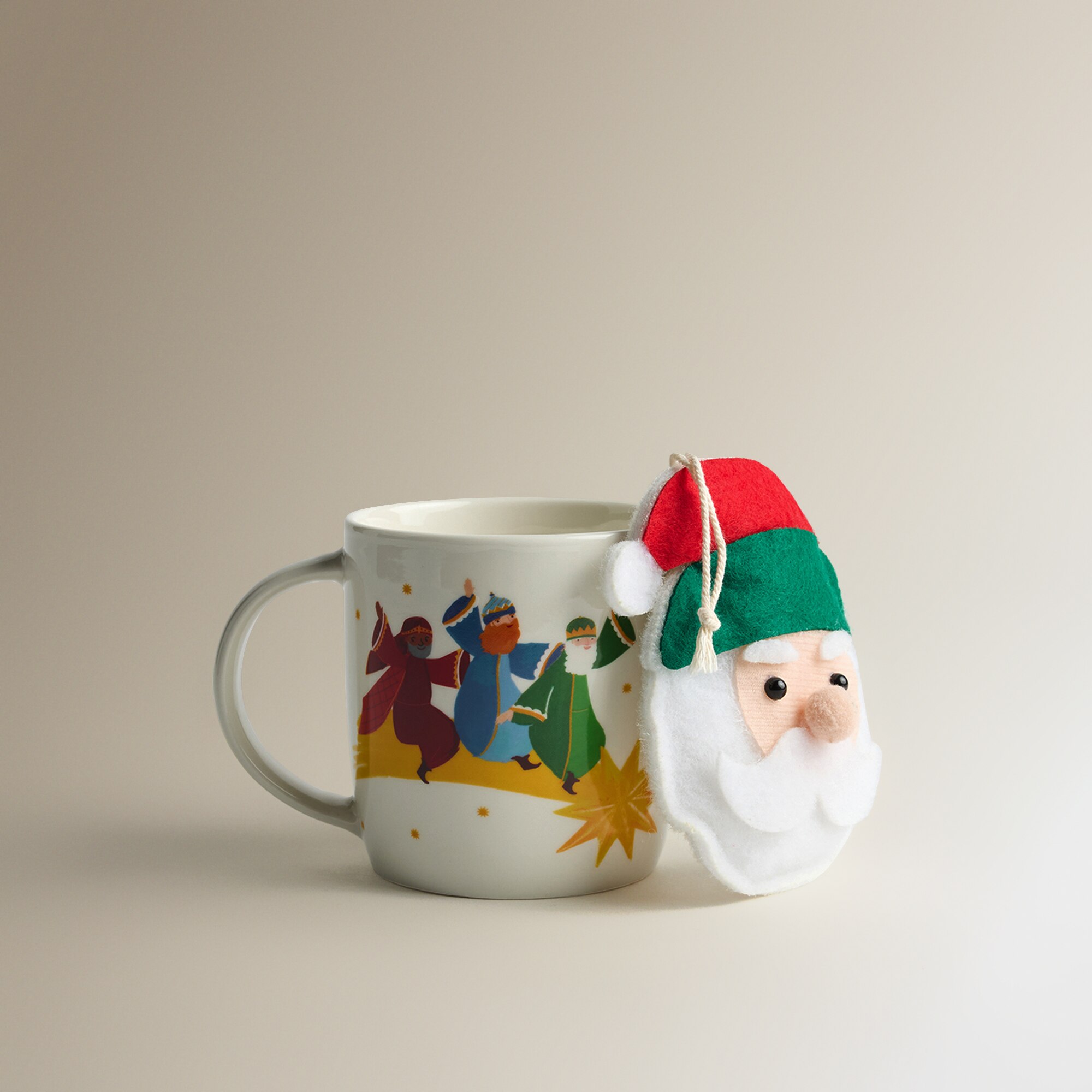 Taza mug Reyes Magos y colgante Papá Noel en caja de regalo Navidad Multicolor-2